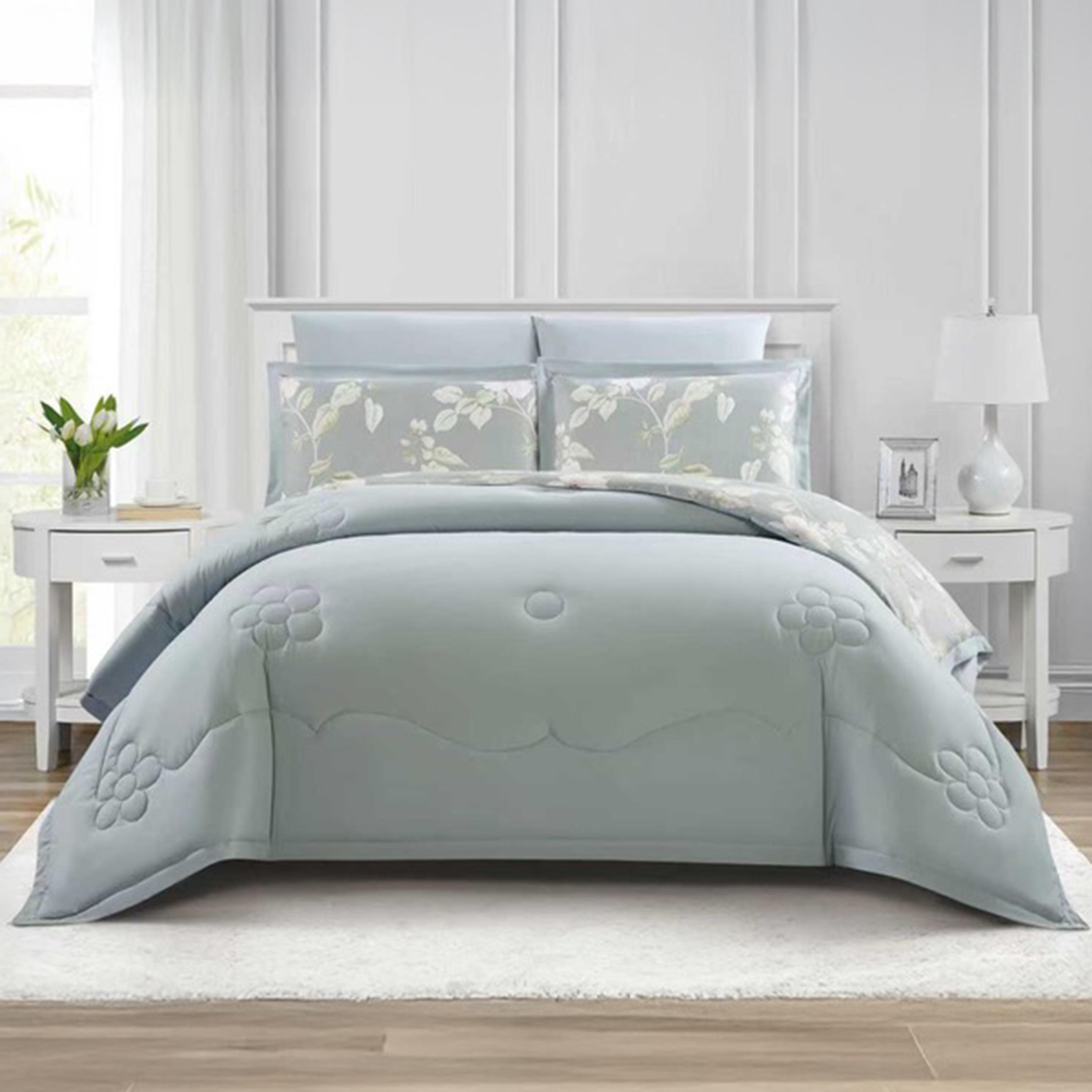 Floral Reversible King Comforter Set-household-bedding-comfortersandbedspreads-comforters-image-68