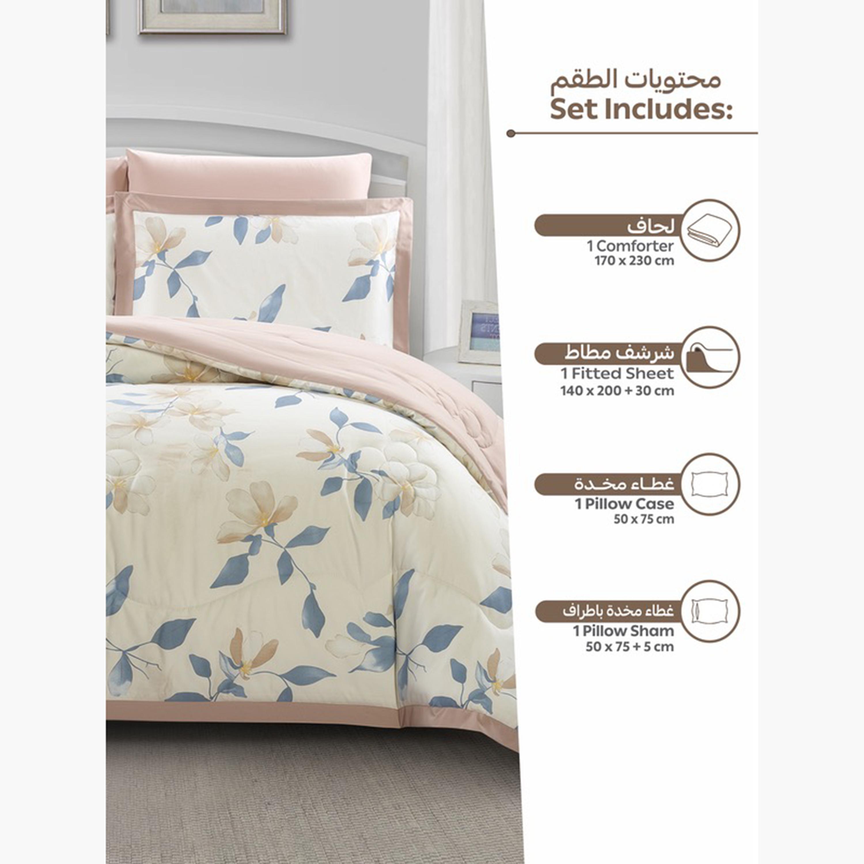 Floral Reversible King Comforter Set-household-bedding-comfortersandbedspreads-comforters-image-82