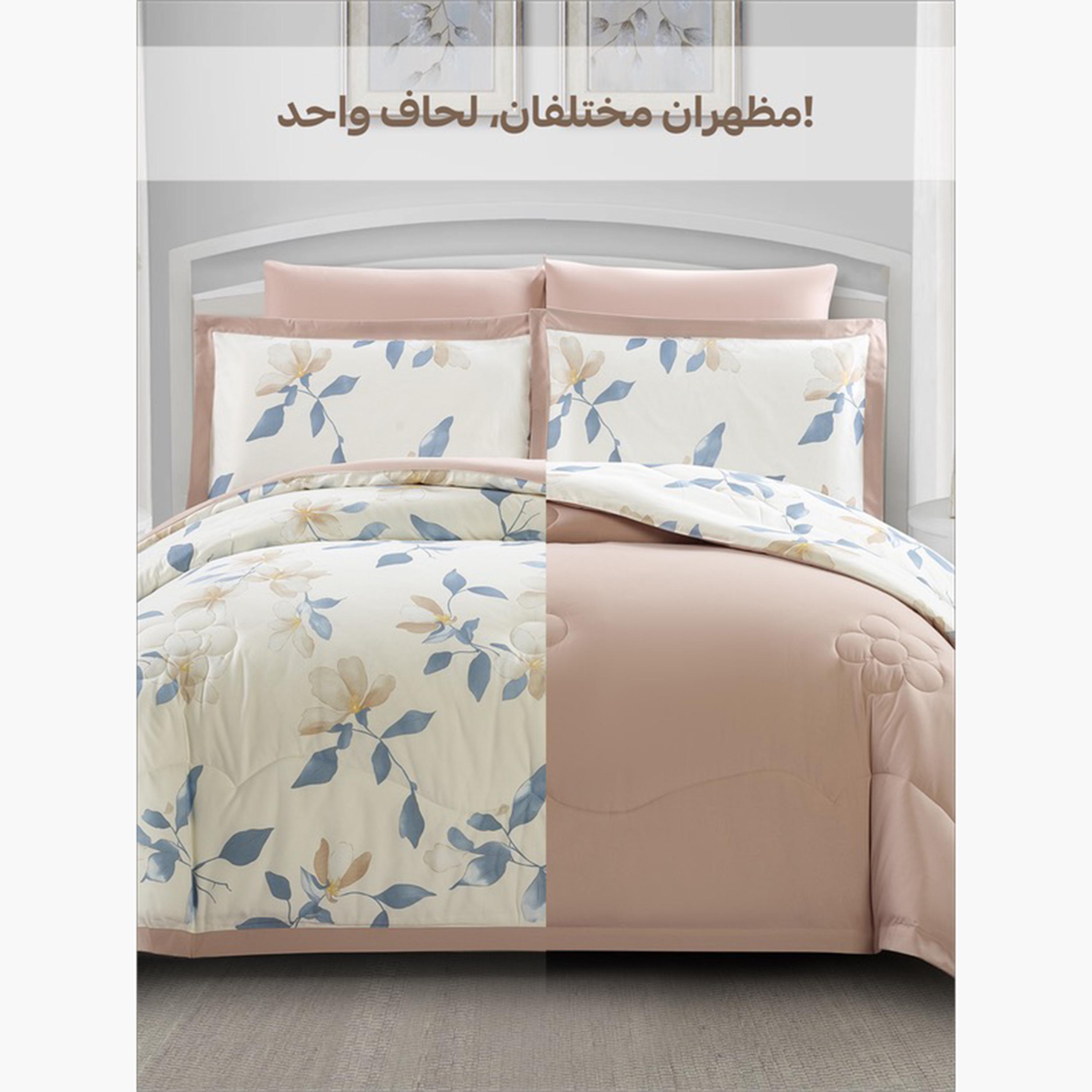 Floral Reversible King Comforter Set-household-bedding-comfortersandbedspreads-comforters-image-84