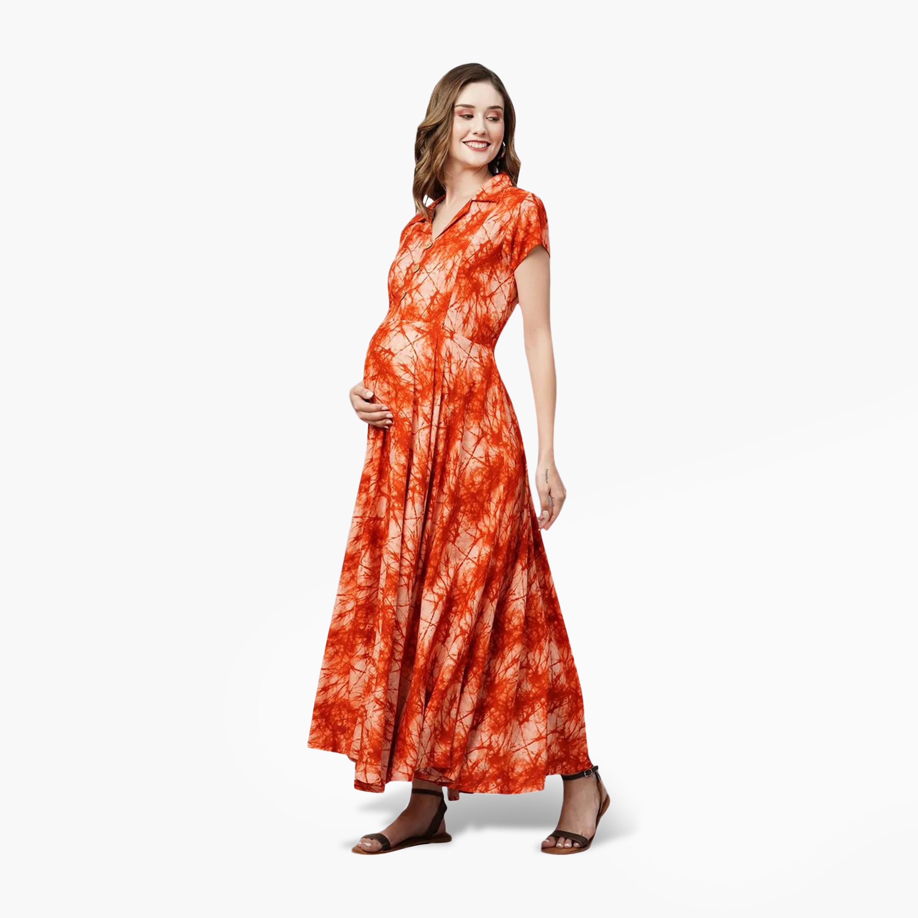 Tummy Rayon Maternity & Nursing Dress-women-clothing-maternity-dresses-image-3