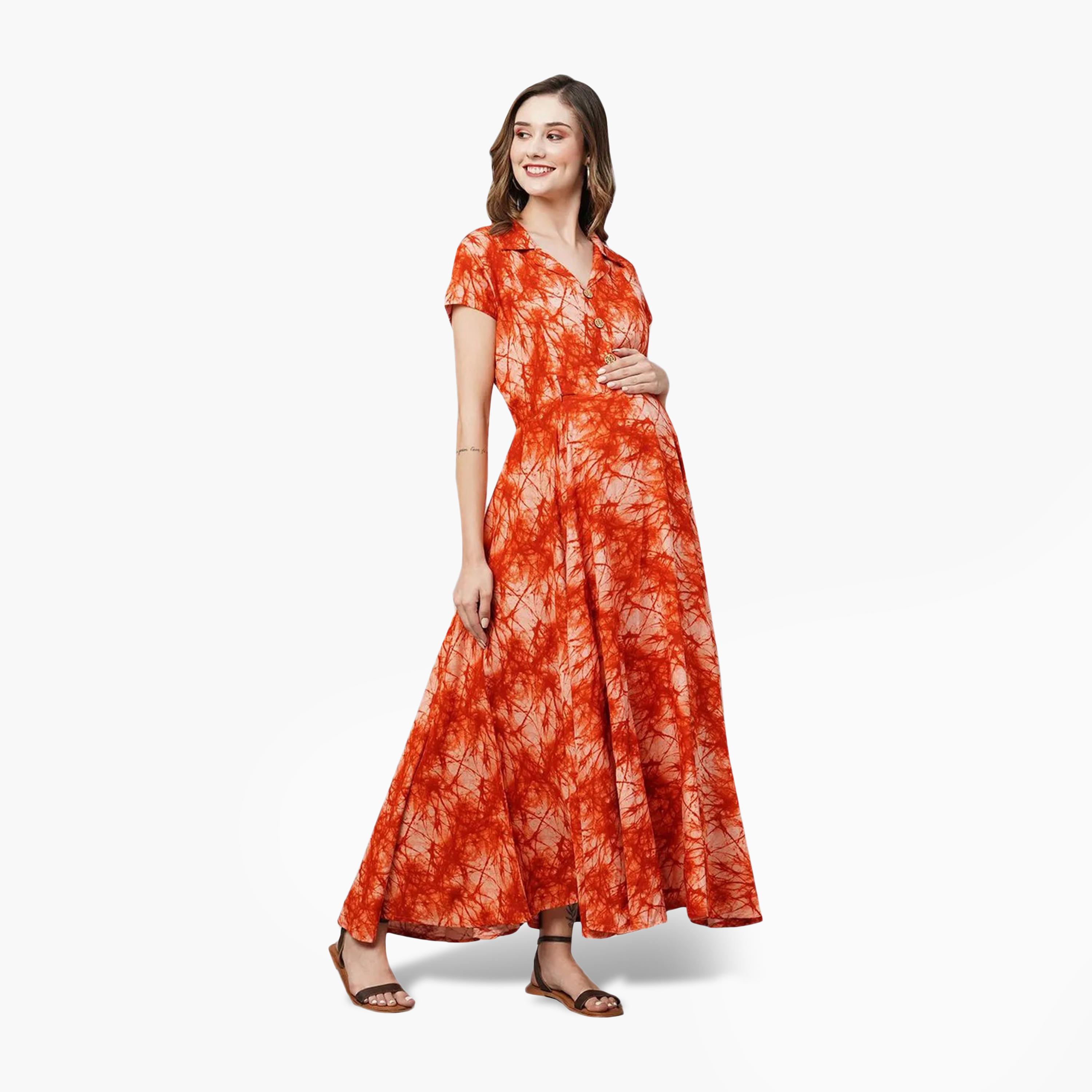 Tummy Rayon Maternity & Nursing Dress-women-clothing-maternity-dresses-image-4