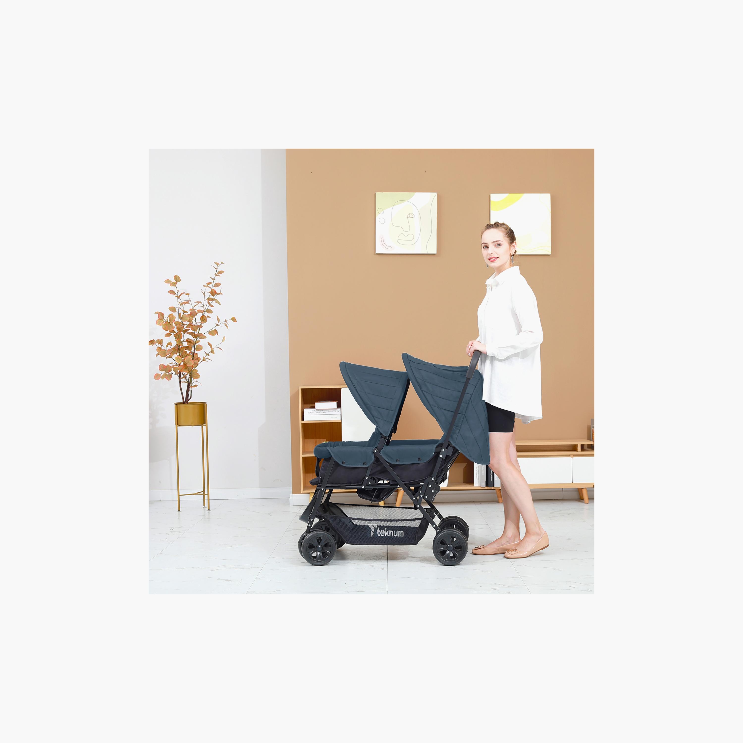 Teknum Double Stroller with Hooks-baby-gear-strollersandprams-strollers-image-2