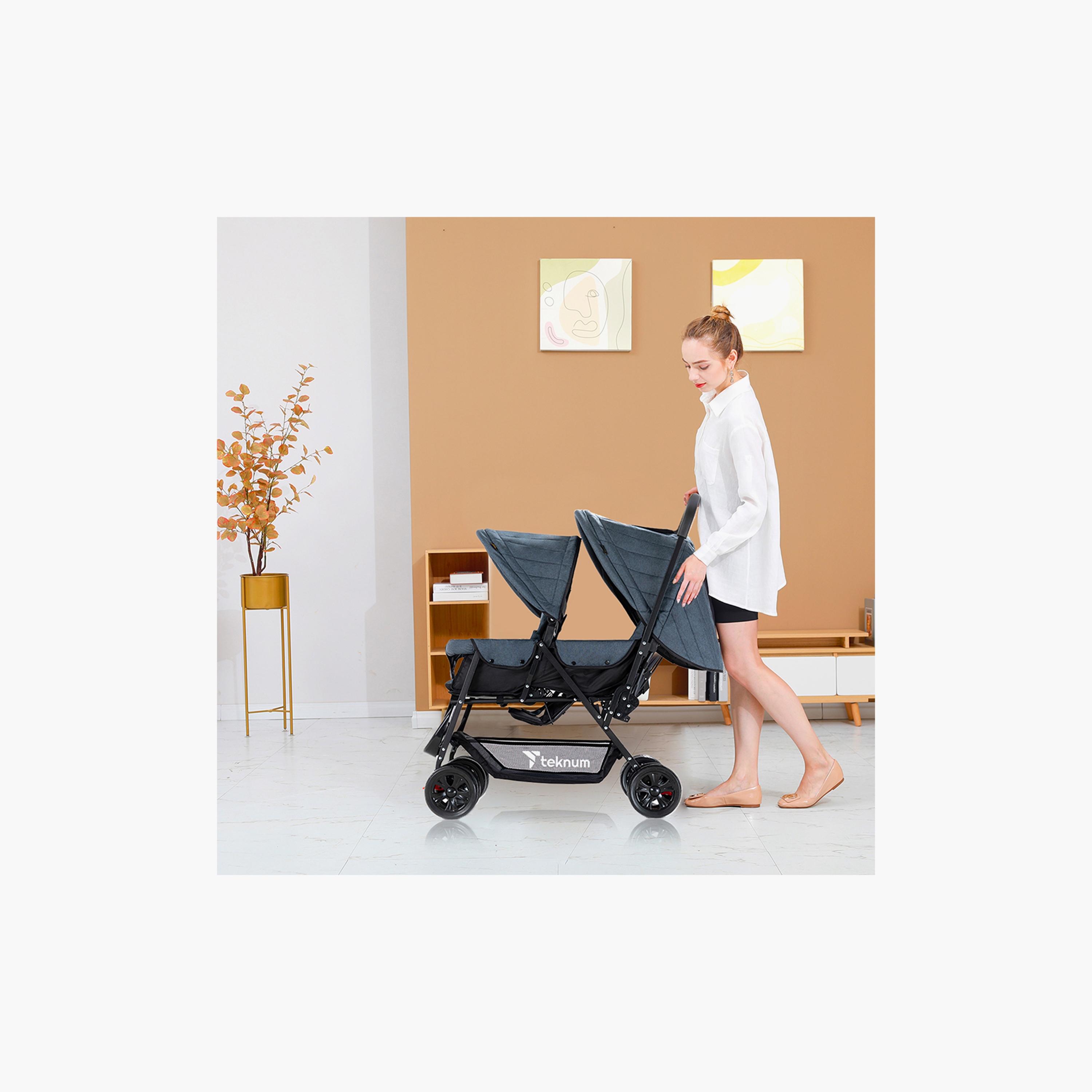 Teknum Double Stroller with Hooks-baby-gear-strollersandprams-strollers-image-3