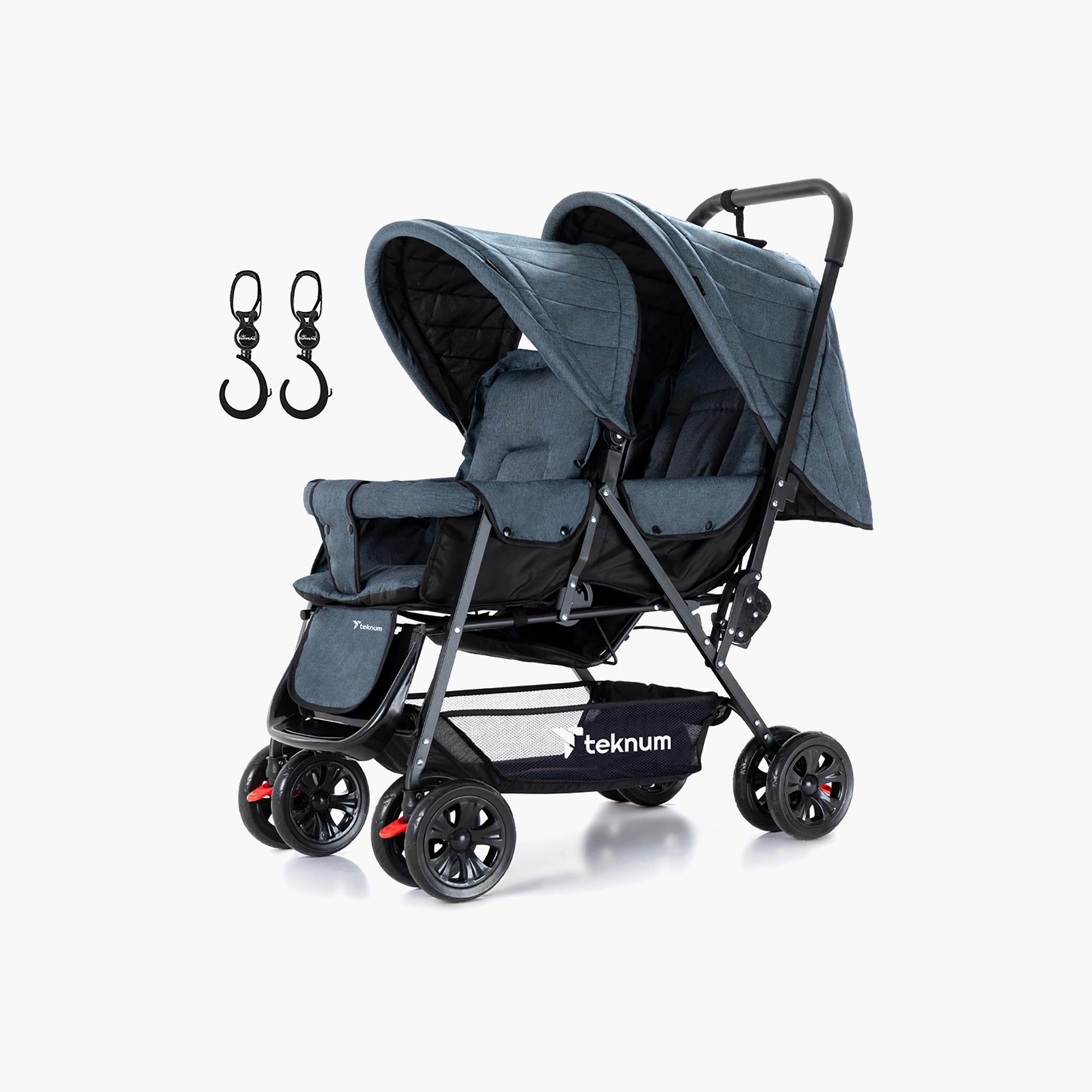 Teknum Double Stroller with Hooks-baby-gear-strollersandprams-strollers-image-7