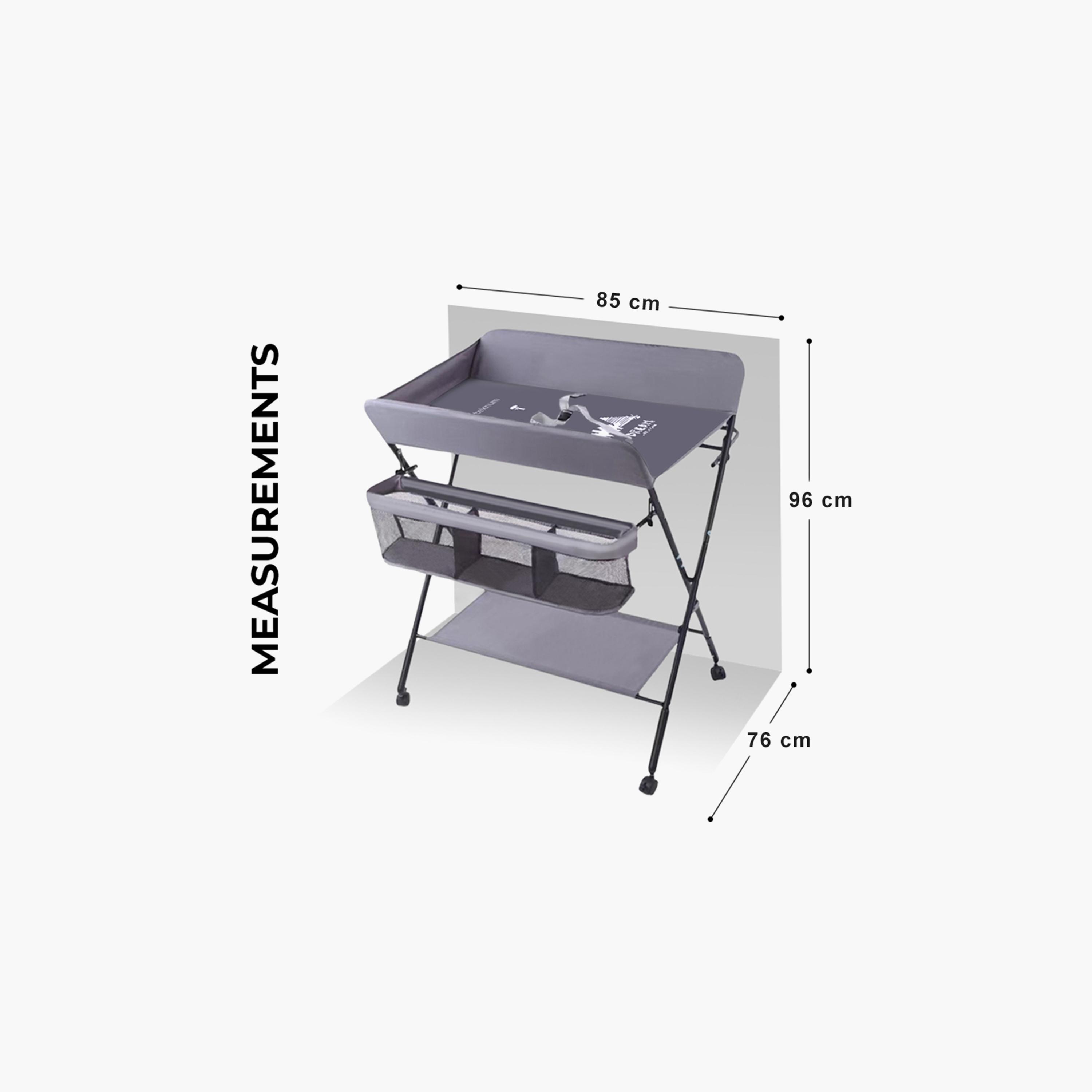 Teknum 4-in-1 Diaper Changing Table Organizer with Stand - Charcoal Grey-baby-bathandcare-changingtables-image-3