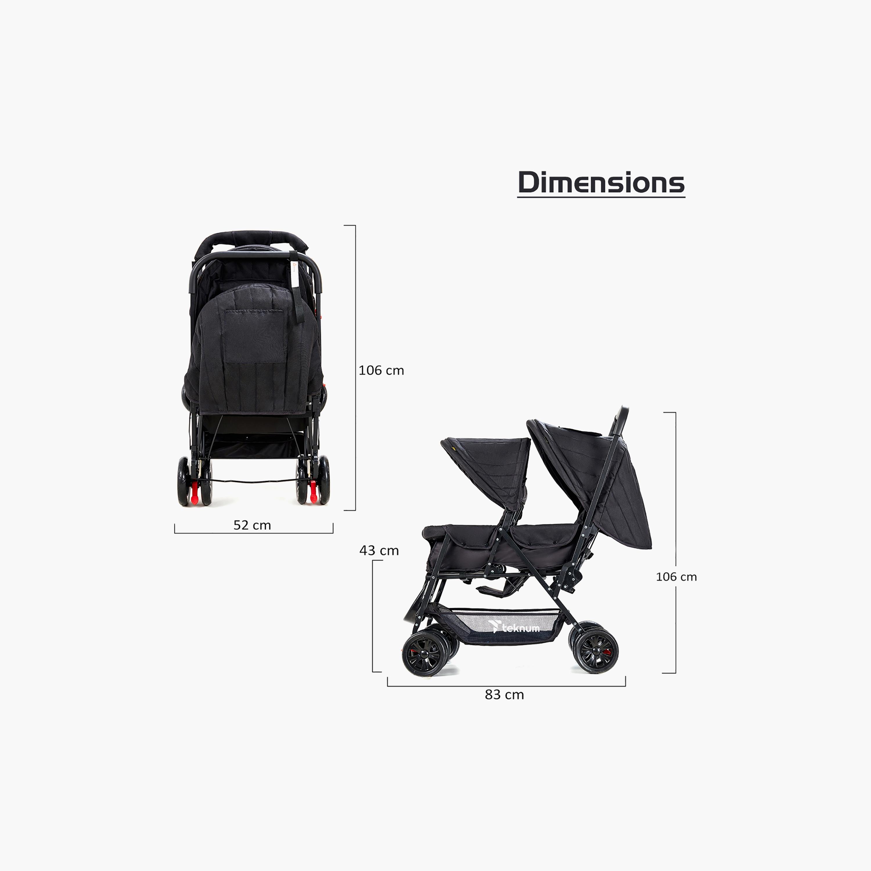 Teknum Double Stroller with Hooks-baby-gear-strollersandprams-strollers-image-11