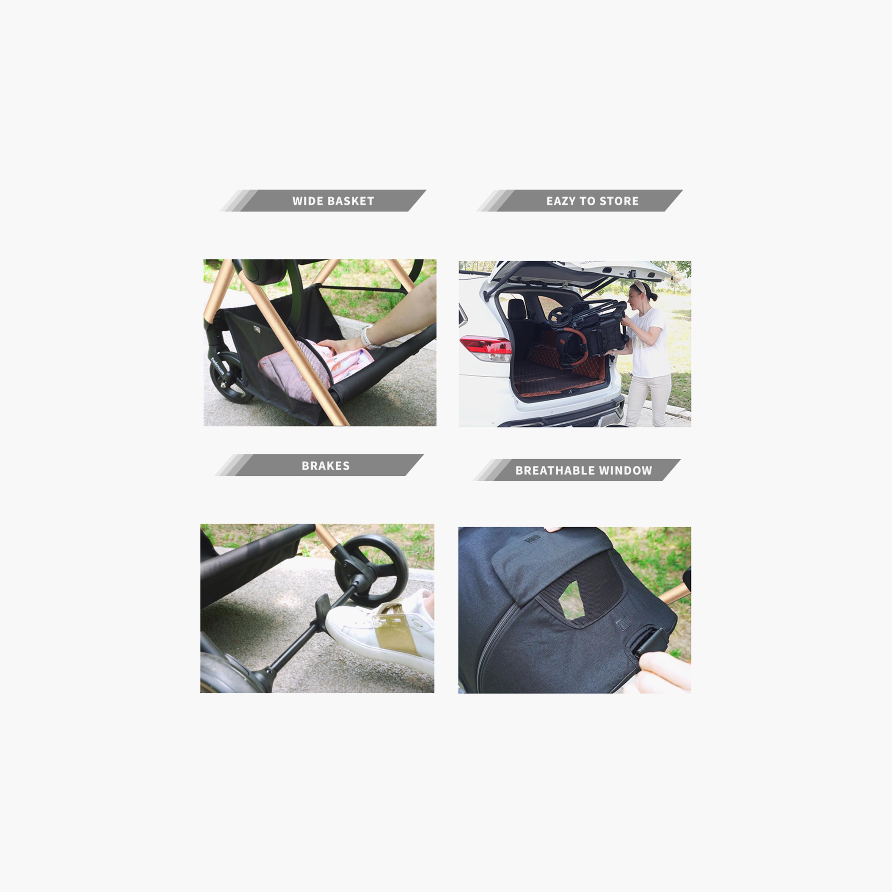 عربة الأطفال للسفر ذات الوجهين من تيكنوم - ذهبي-baby-gear-strollersandprams-strollers-image-10
