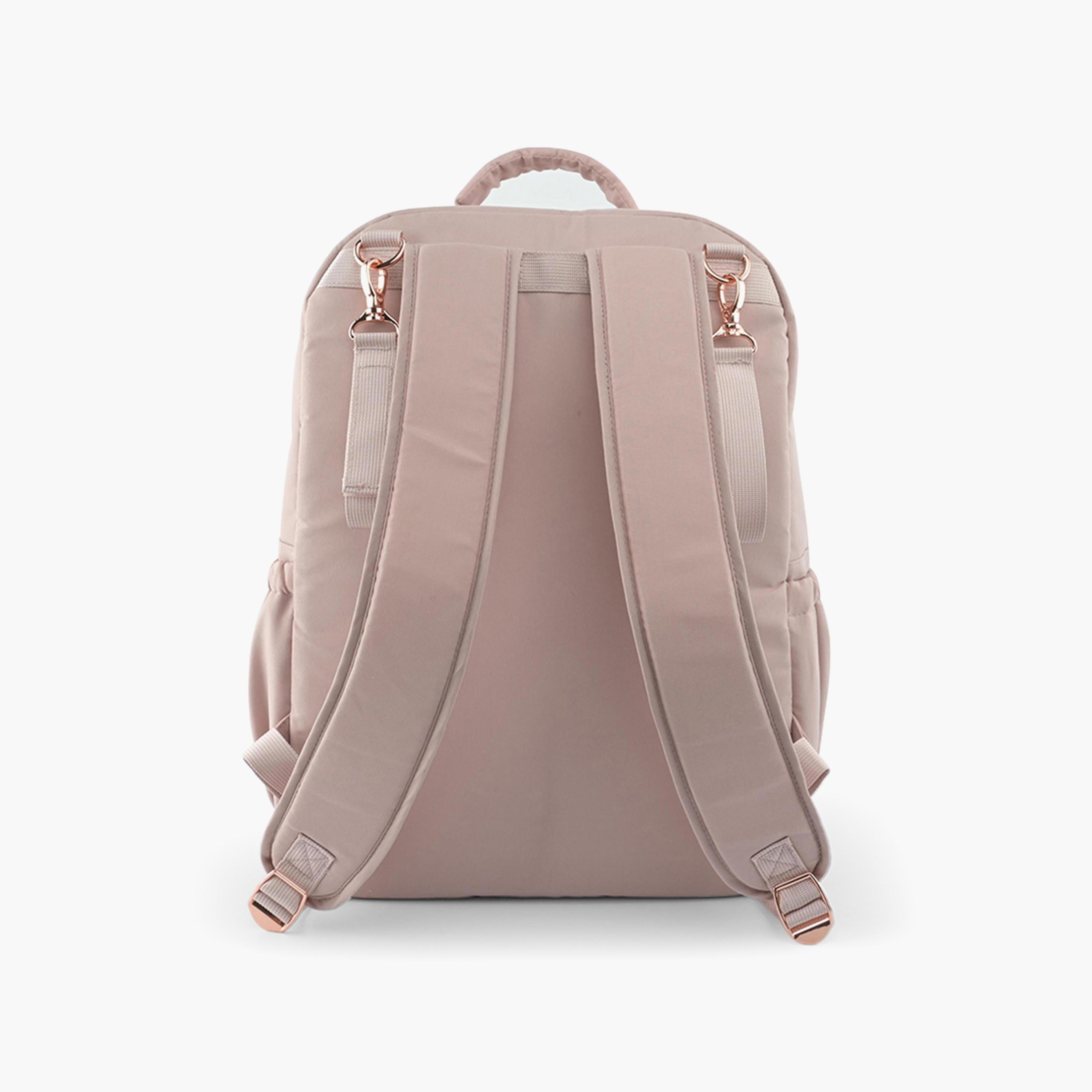 Little Story Diaper Backpack with Bottle Holder - Pink-baby-diapering-diaperbags-image-4