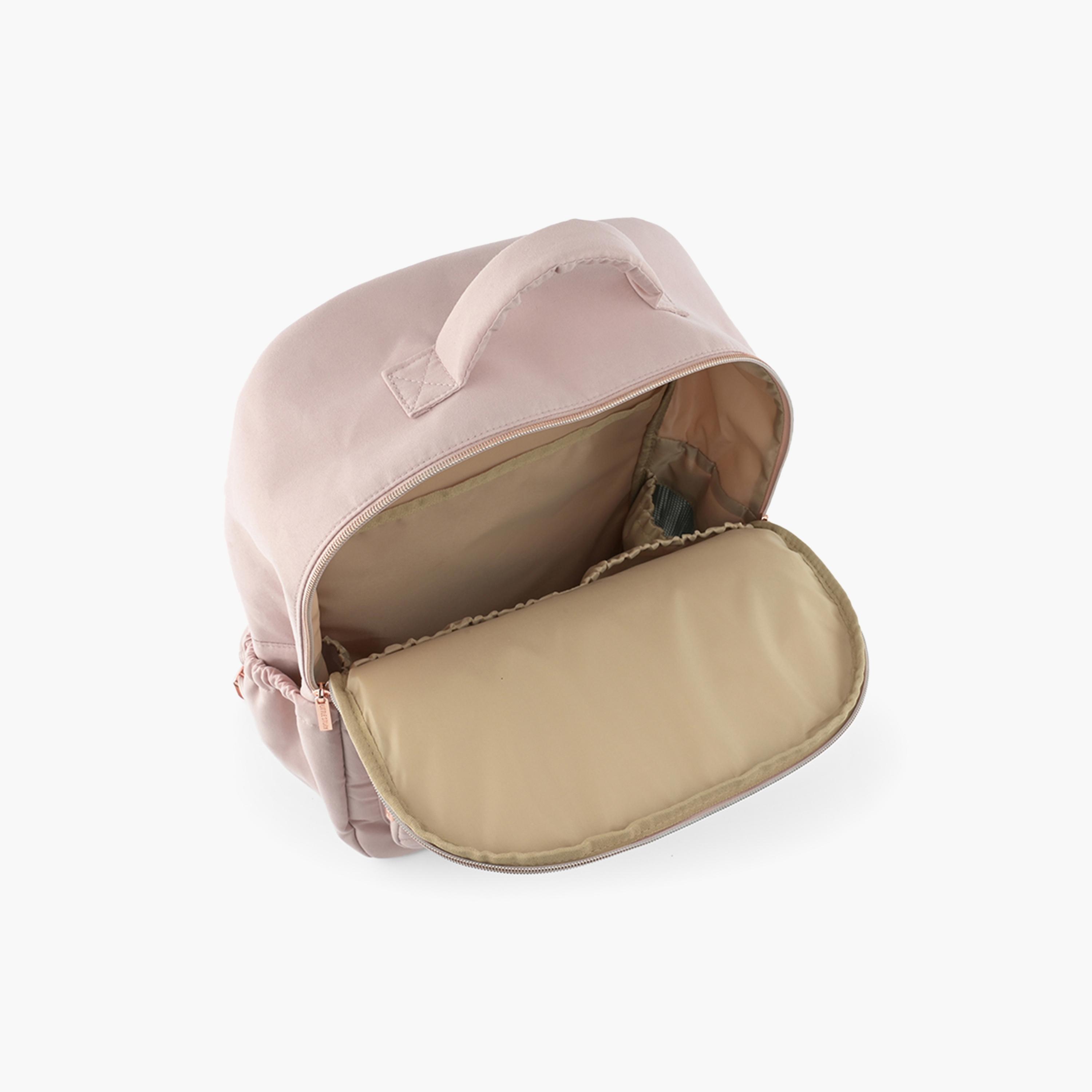 Little Story Diaper Backpack with Bottle Holder - Pink-baby-diapering-diaperbags-image-5