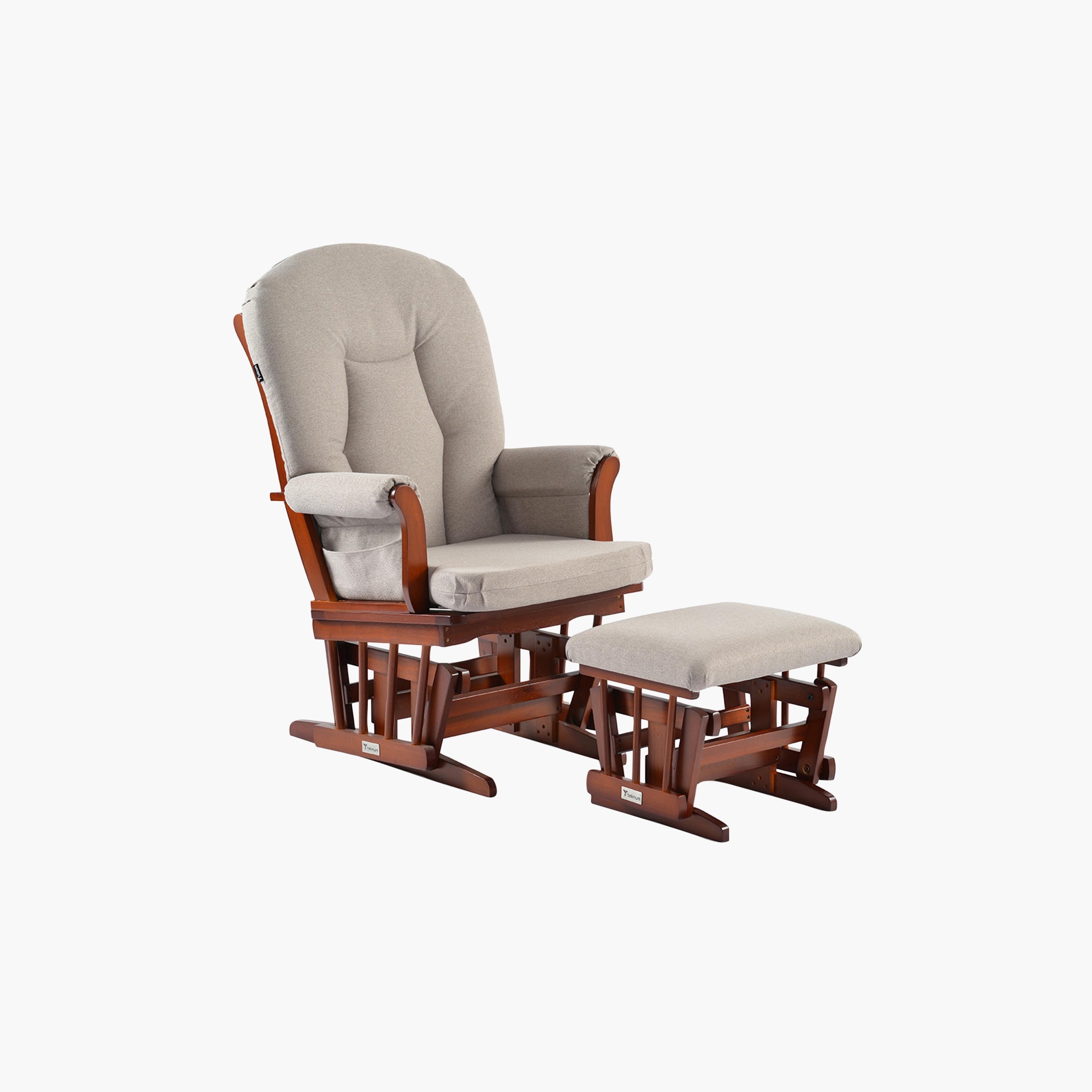 Teknum Deluxe Gliding Chair with Ottoman Set - Beige-baby-nursery-furniture-rockingchairs-image-1