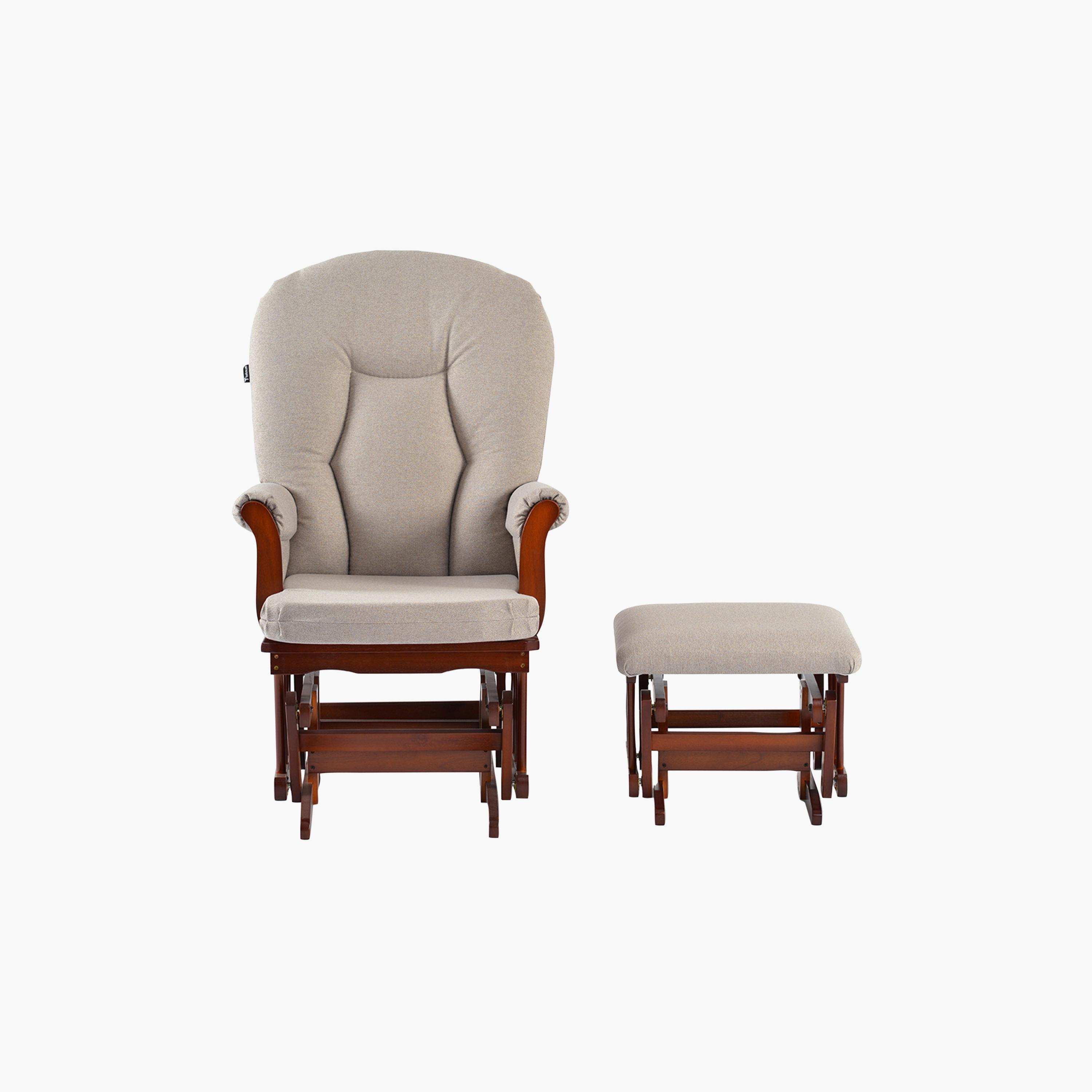Teknum Deluxe Gliding Chair with Ottoman Set - Beige-baby-nursery-furniture-rockingchairs-image-12