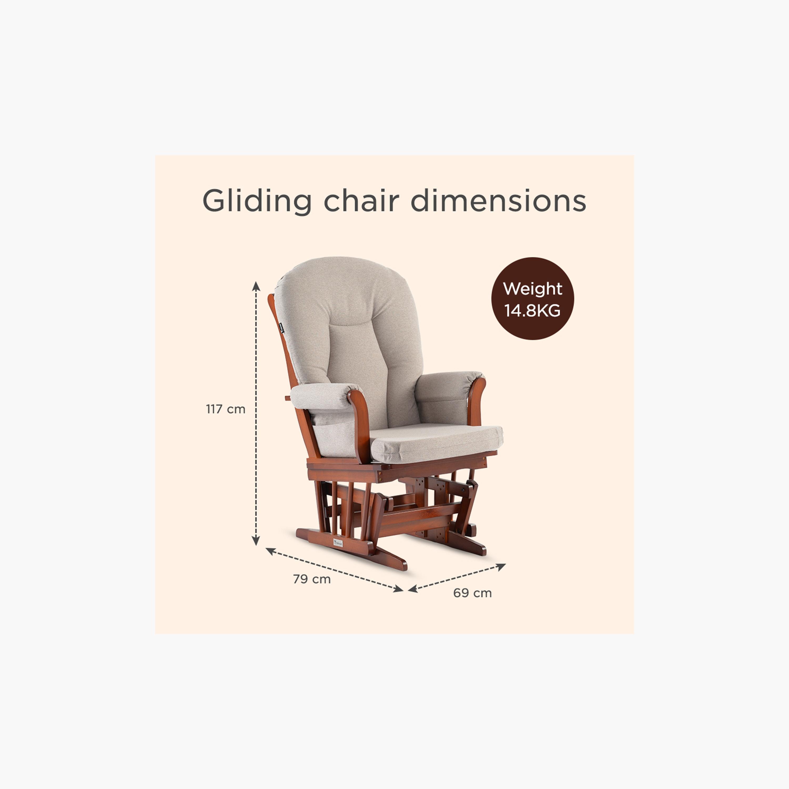 Teknum Deluxe Gliding Chair with Ottoman Set - Beige-baby-nursery-furniture-rockingchairs-image-13