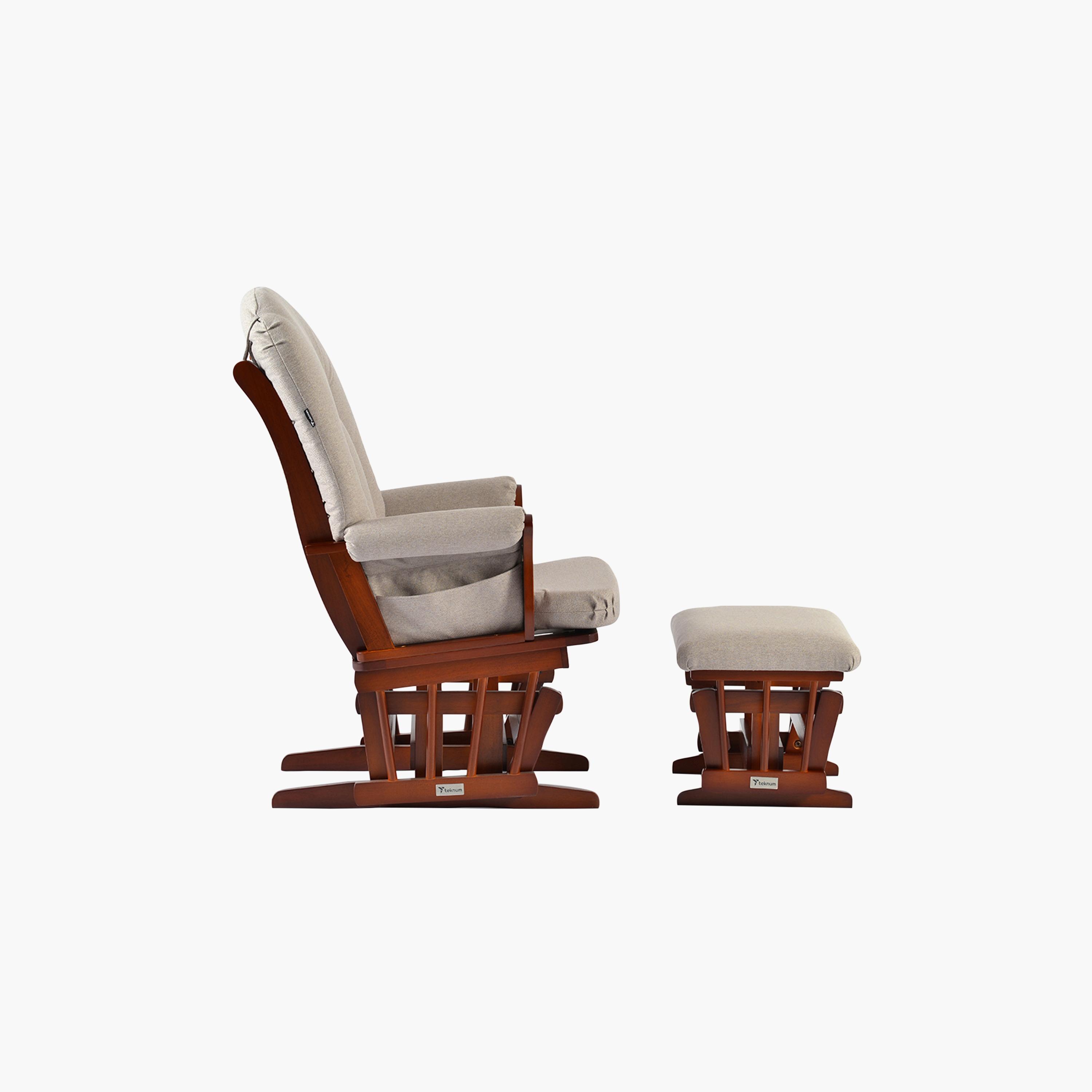 Teknum Deluxe Gliding Chair with Ottoman Set - Beige-baby-nursery-furniture-rockingchairs-image-14