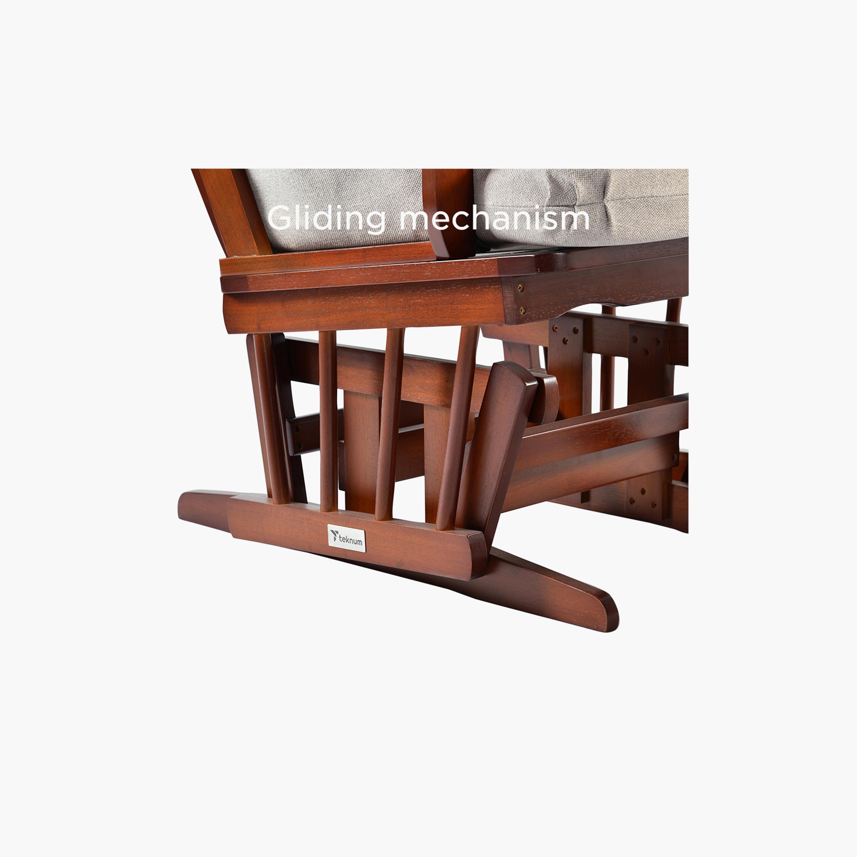 Teknum Deluxe Gliding Chair with Ottoman Set - Beige-baby-nursery-furniture-rockingchairs-image-5