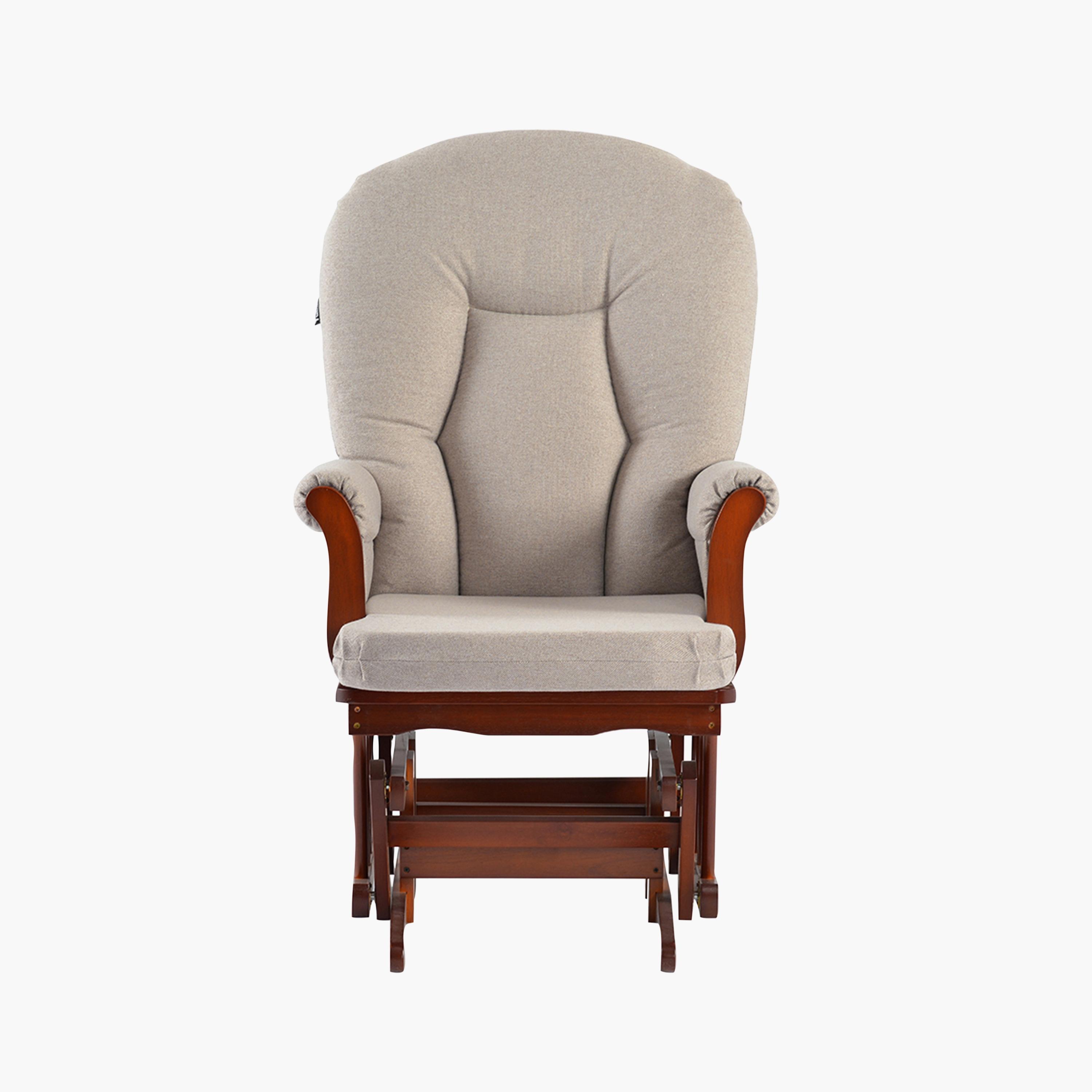 Teknum Deluxe Gliding Chair with Ottoman Set - Beige-baby-nursery-furniture-rockingchairs-image-7