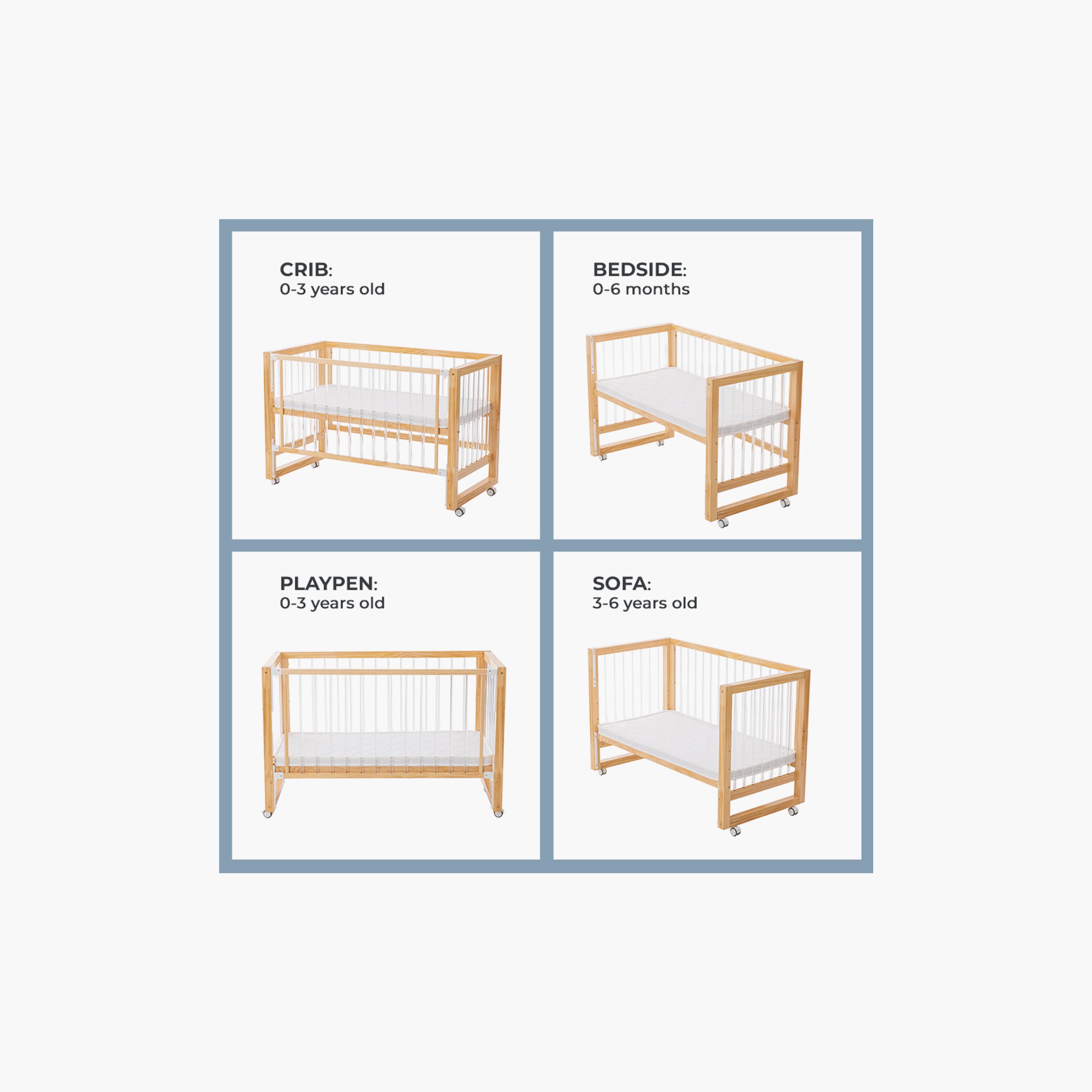 Teknum Prism 4-in-1 Acrylic Convertible Crib & Mattress-baby-nursery-furniture-cribsandbeds-babycribs-image-15