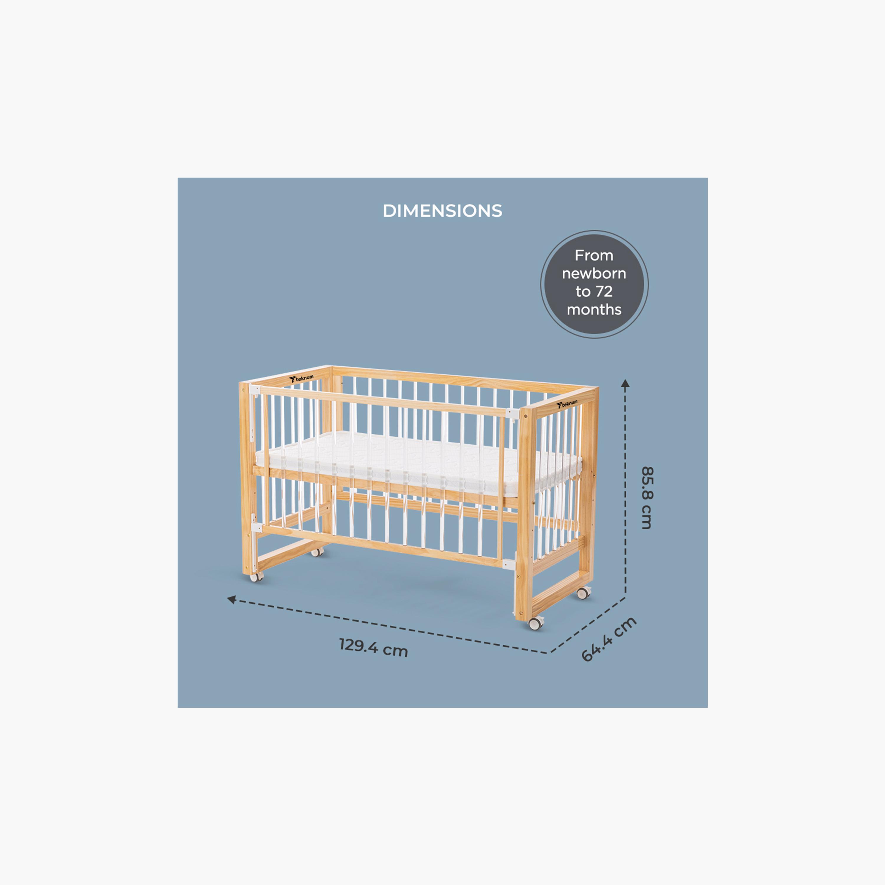 Teknum Prism 4-in-1 Acrylic Convertible Crib & Mattress-baby-nursery-furniture-cribsandbeds-babycribs-image-16