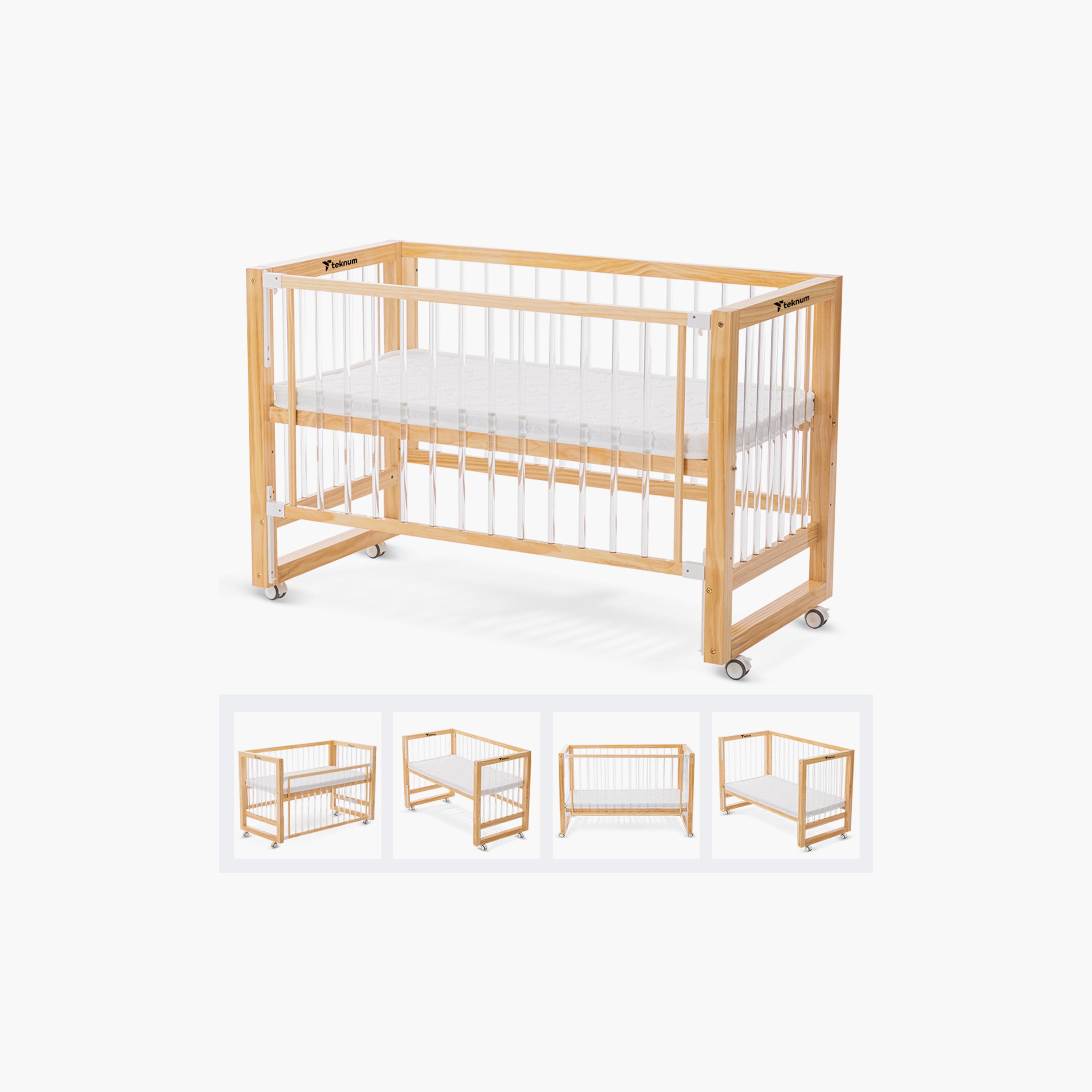 Teknum Prism 4-in-1 Acrylic Convertible Crib & Mattress-baby-nursery-furniture-cribsandbeds-babycribs-image-2