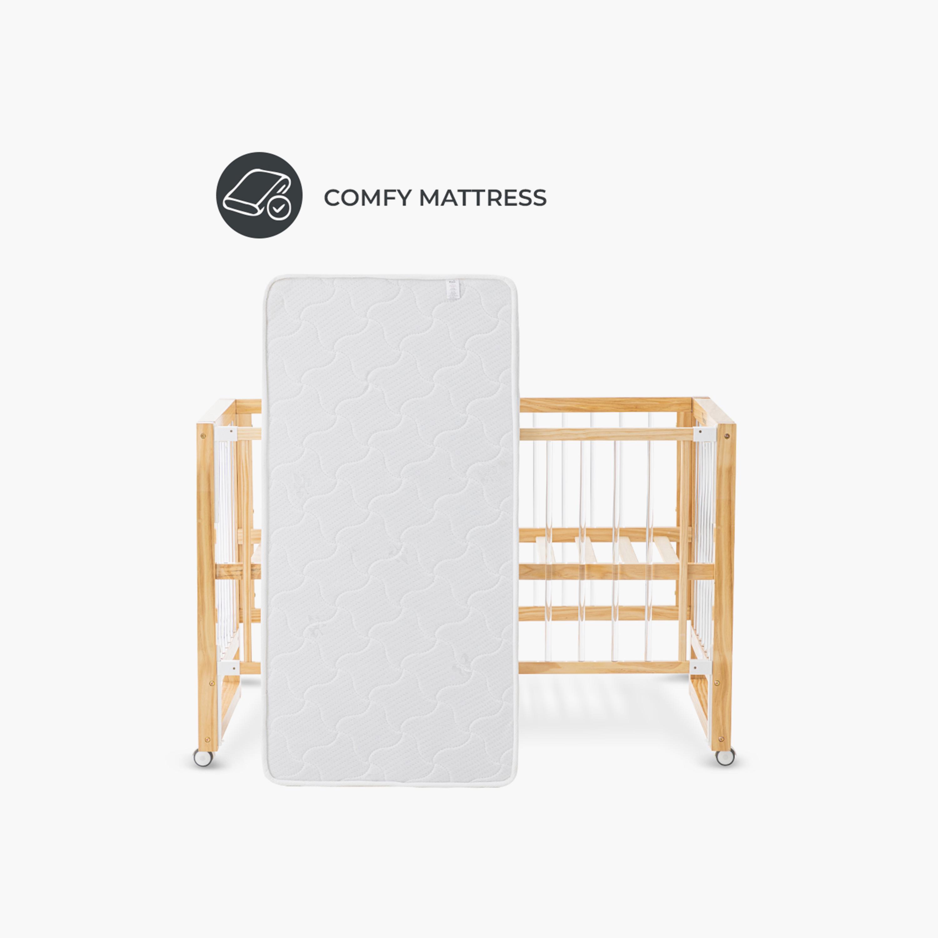 Teknum Prism 4-in-1 Acrylic Convertible Crib & Mattress-baby-nursery-furniture-cribsandbeds-babycribs-image-3