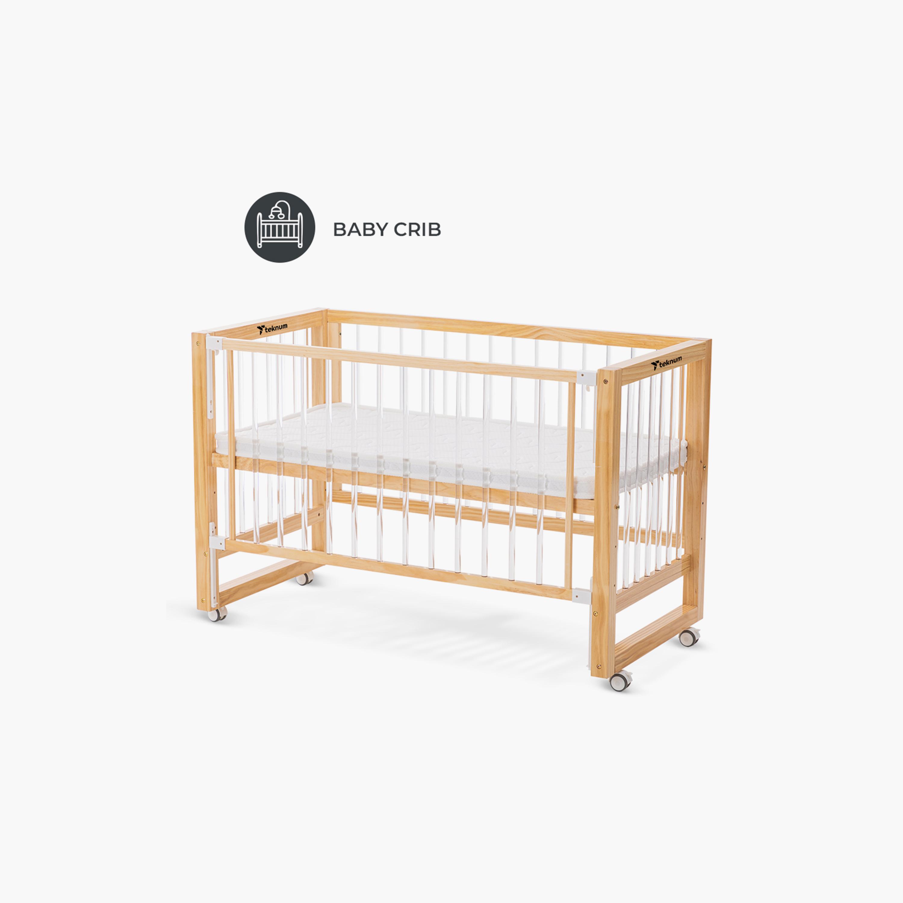 Teknum Prism 4-in-1 Acrylic Convertible Crib & Mattress-baby-nursery-furniture-cribsandbeds-babycribs-image-4