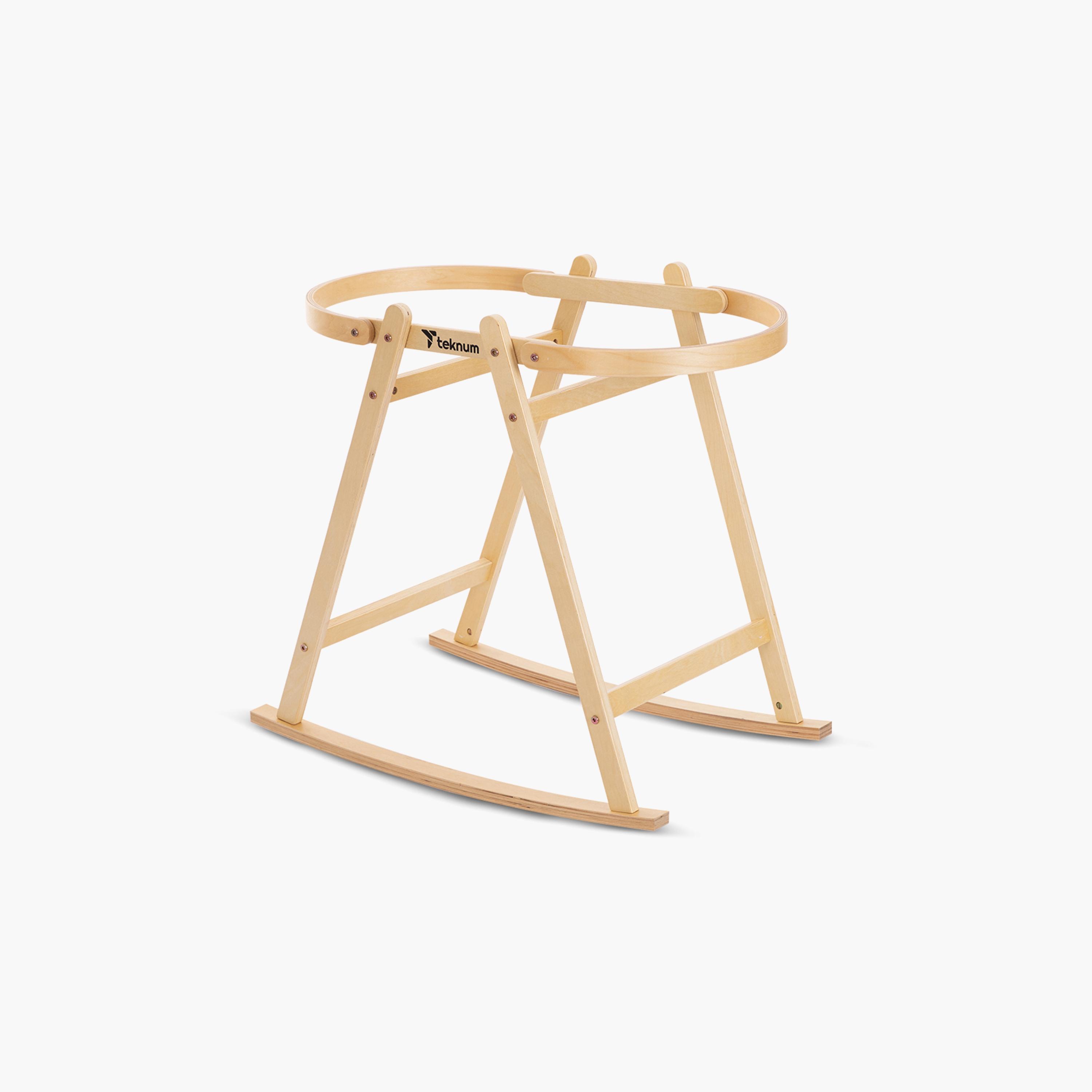 Teknum Moses Rope Basket Stand - Natural Wood-baby-nursery-furniture-mosesbaskets-image-2