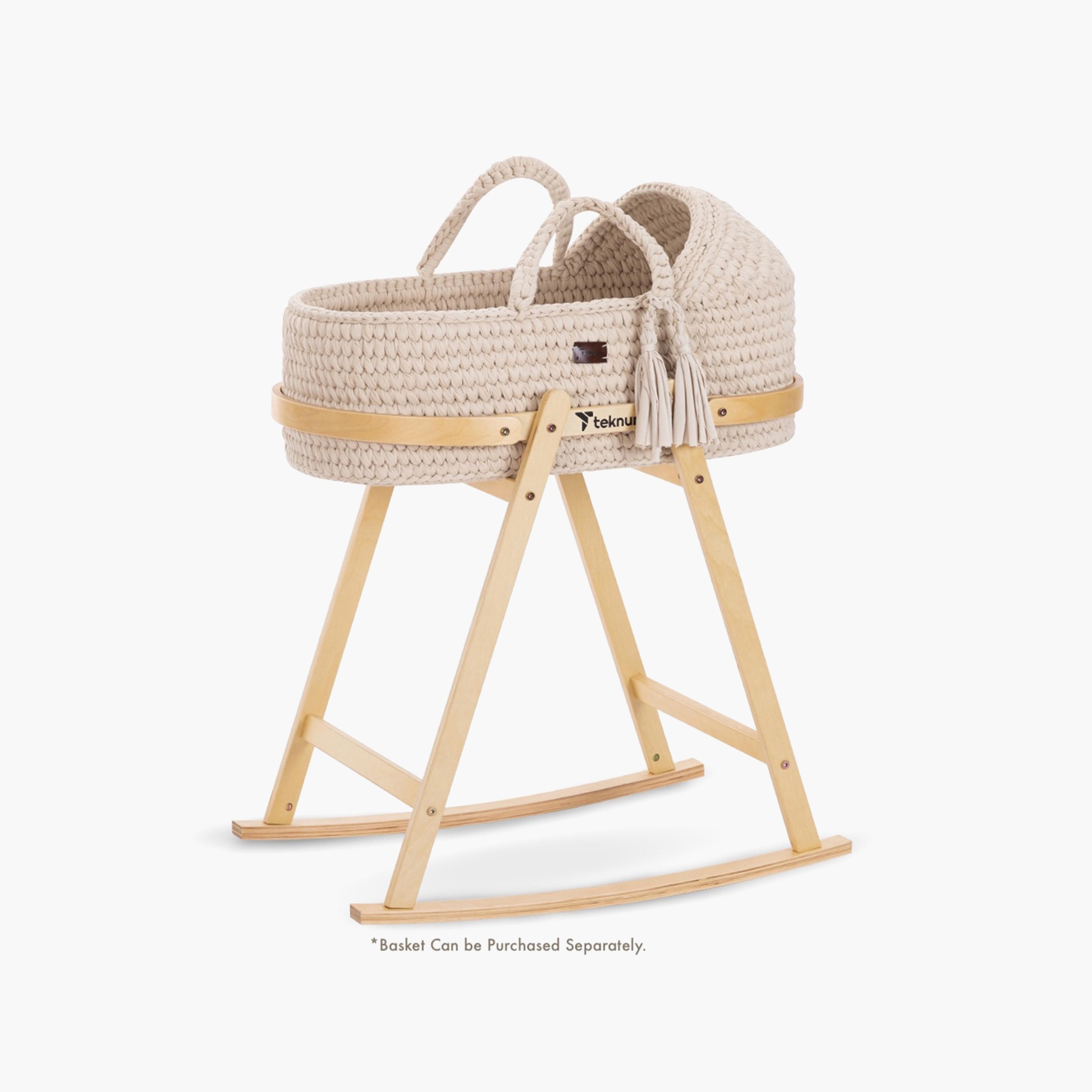 Teknum Moses Rope Basket Stand - Natural Wood-baby-nursery-furniture-mosesbaskets-image-4