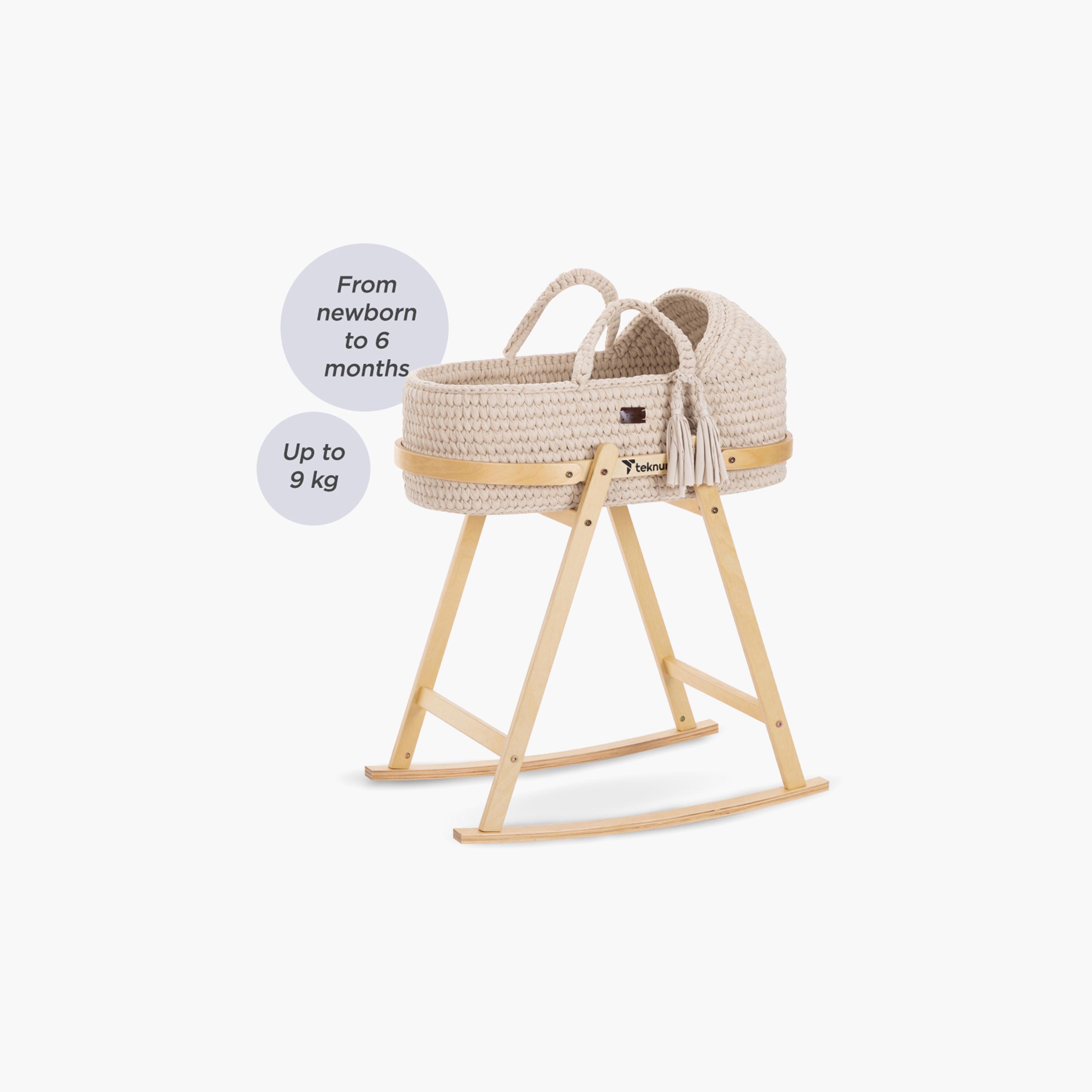 Teknum Moses Rope Basket with Stand-baby-nursery-furniture-mosesbaskets-image-9