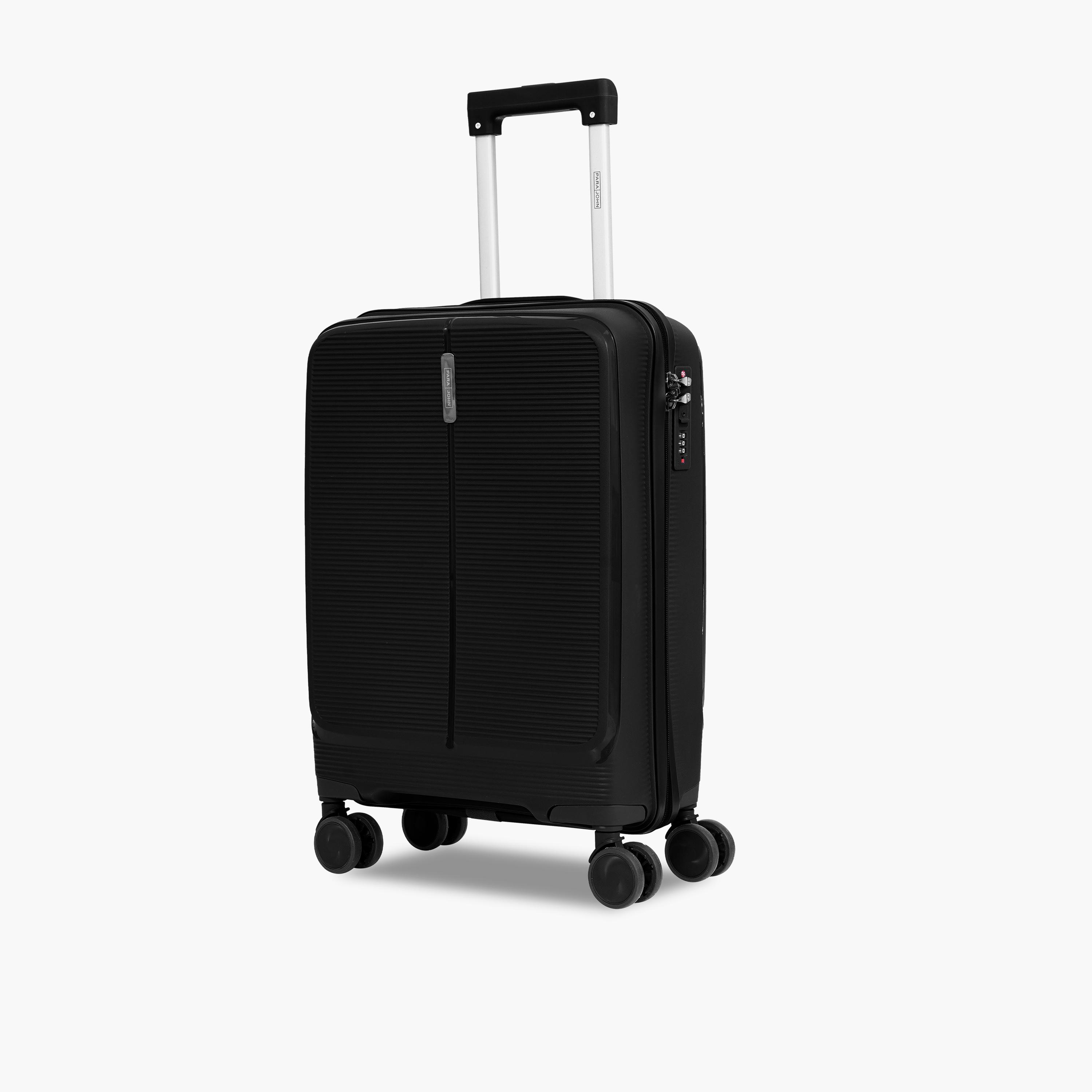 Para John Torvio 55.5 CM Small Cabin Polypropylene Hard Sided 4-Wheeler Spinner Trolley Bag with Combination Lock-travel-luggagesandbags-luggage-image-1