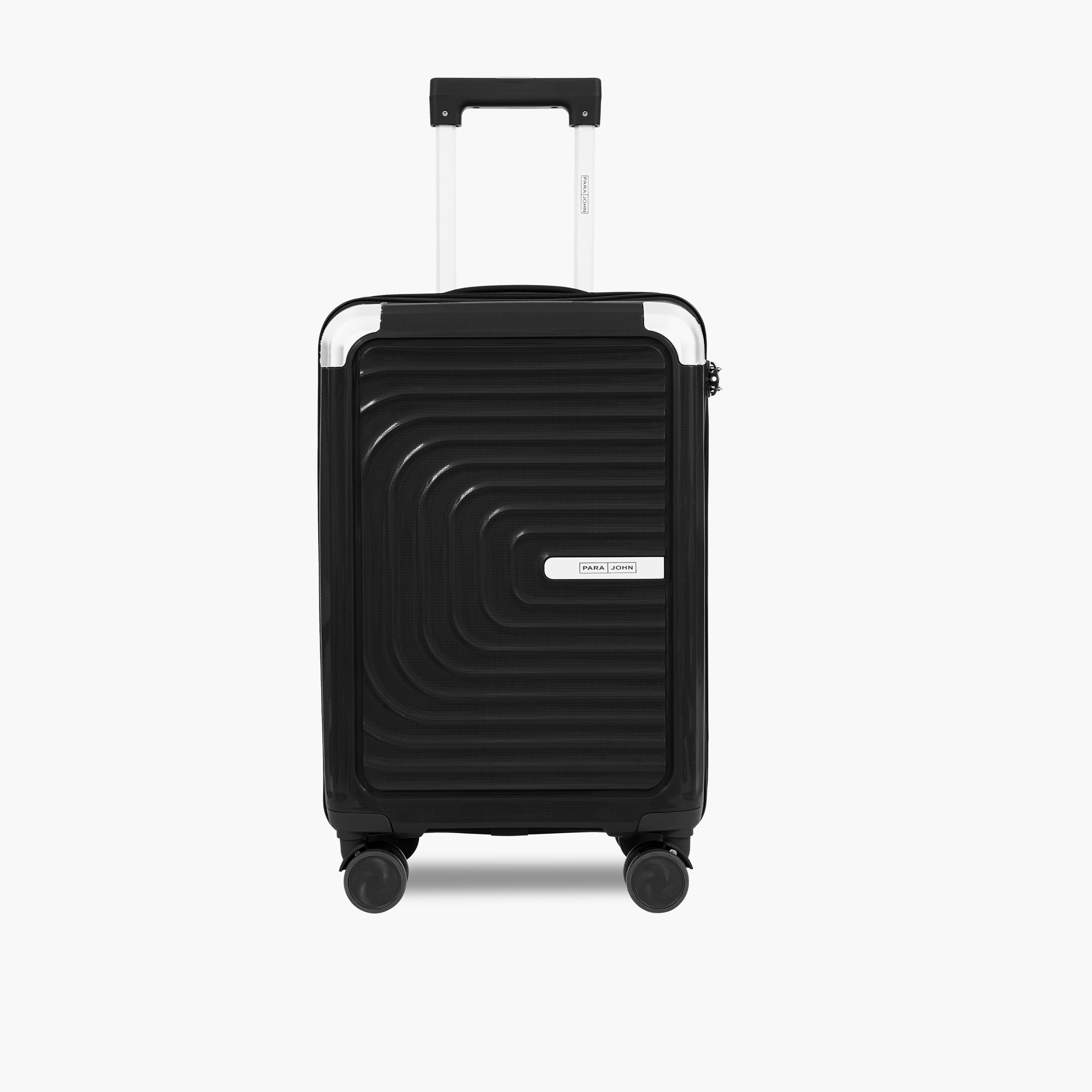 Para John Boltrix 55.5 CM Small Cabin Polypropylene Hard Sided 4-Wheeler Spinner Trolley Bag with Combination Lock-travel-luggagesandbags-luggage-image-1