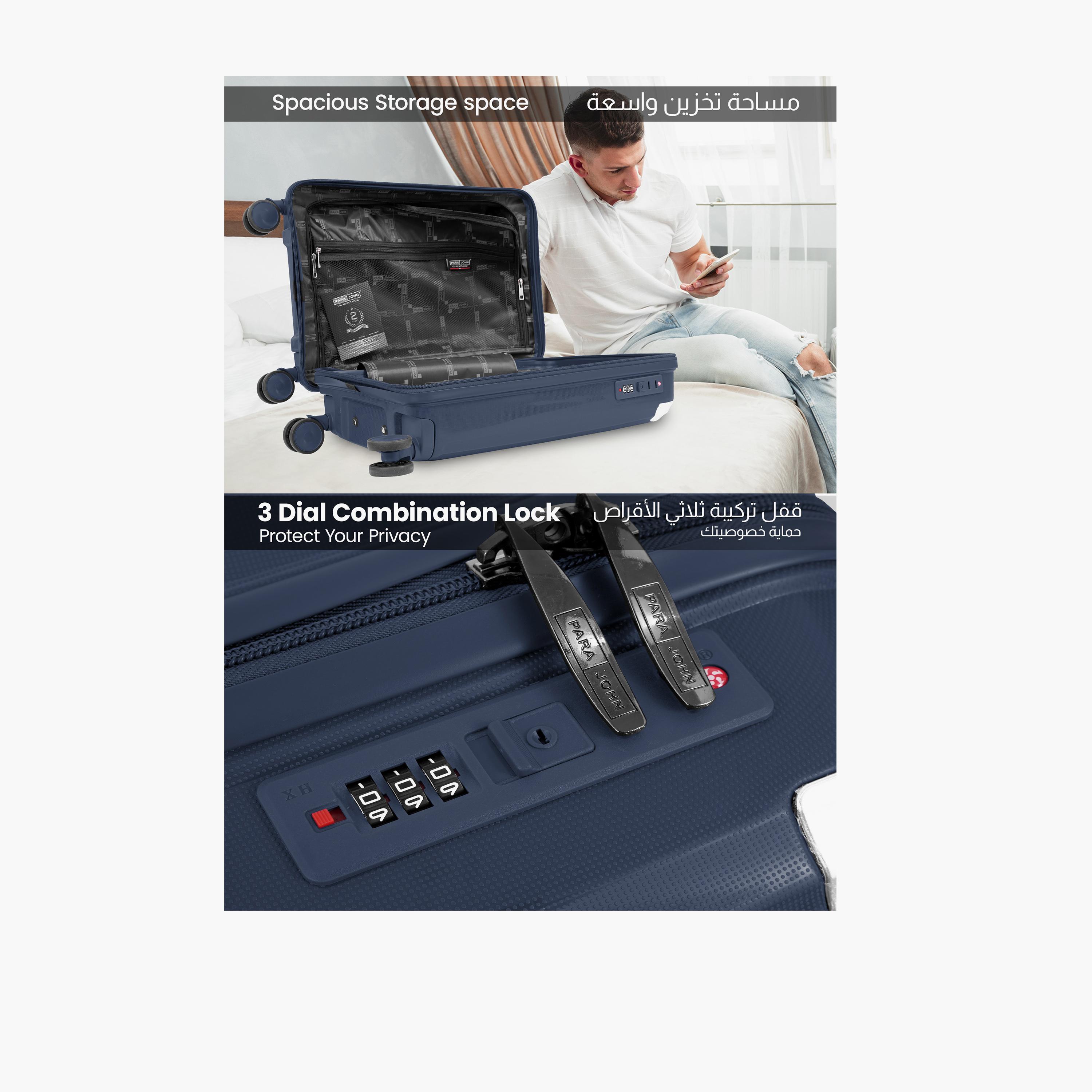 Para John Boltrix 55.5 CM Small Cabin Polypropylene Hard Sided 4-Wheeler Spinner Trolley Bag with Combination Lock-travel-luggagesandbags-luggage-image-9