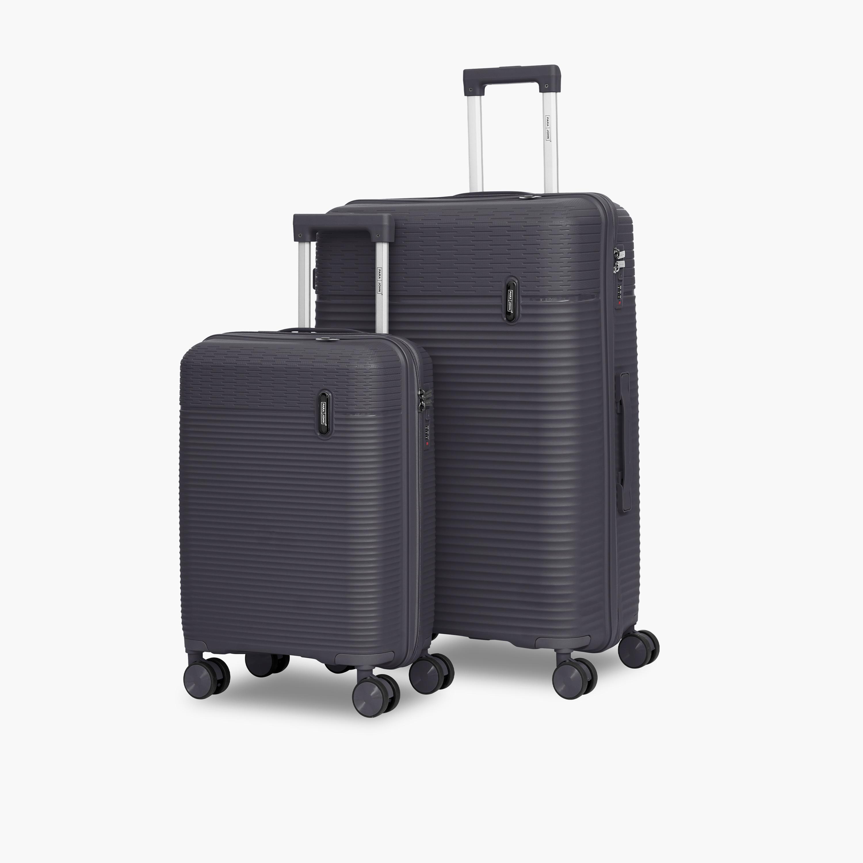 Para John Skyline Series Set of 2 Polypropylene Hard Sided 4-Wheeler Spinner Trolley Bag with Combination Lock-travel-luggagesandbags-luggage-image-1
