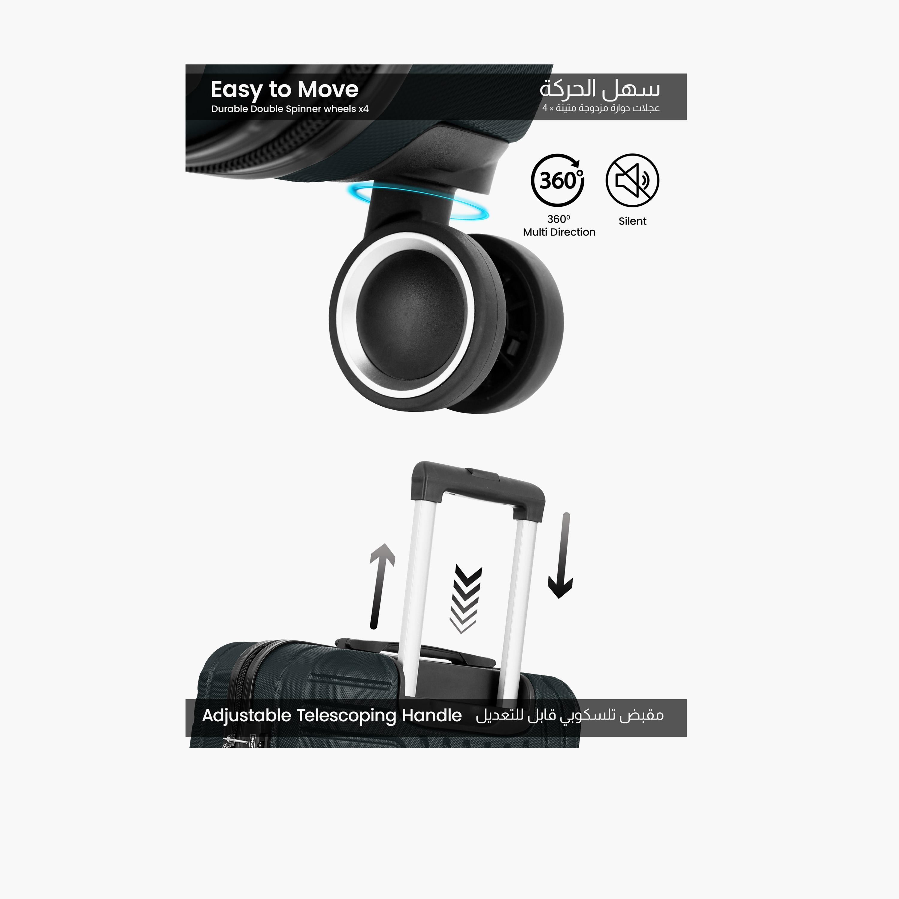 Para John Circles Series 55.5 CM Small Cabin ABS Hard Sided 4-Wheeler Spinner Trolley Bag with Combination Lock-travel-luggagesandbags-luggage-image-3