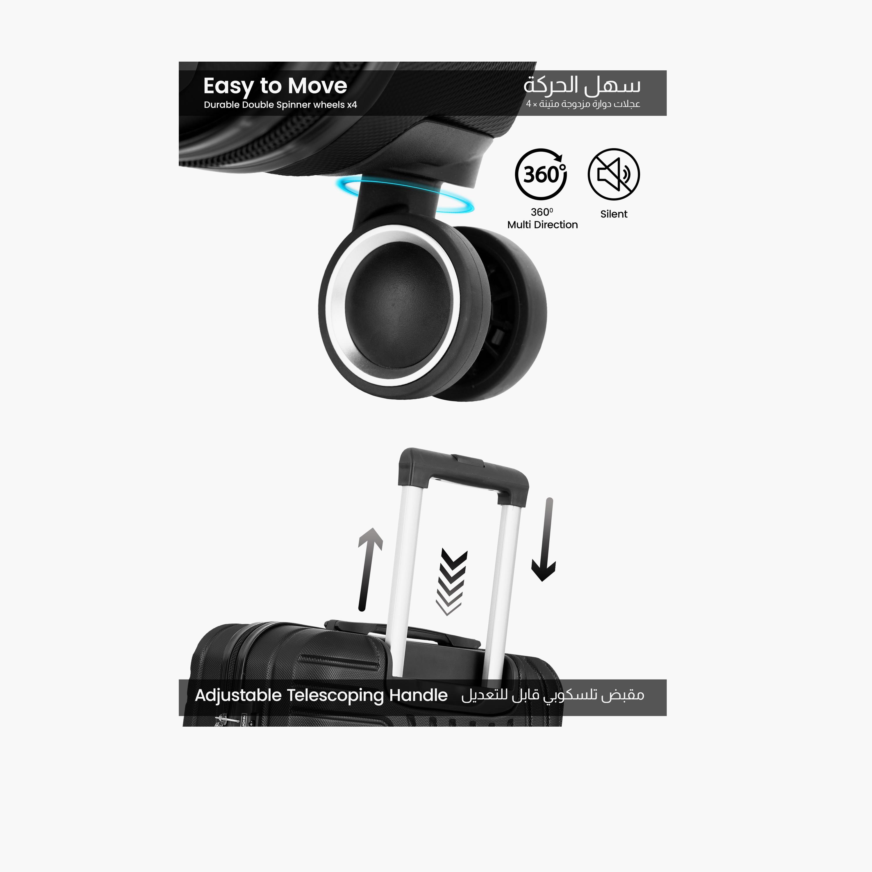 Para John Circles Series 55.5 CM Small Cabin ABS Hard Sided 4-Wheeler Spinner Trolley Bag with Combination Lock-travel-luggagesandbags-luggage-image-9