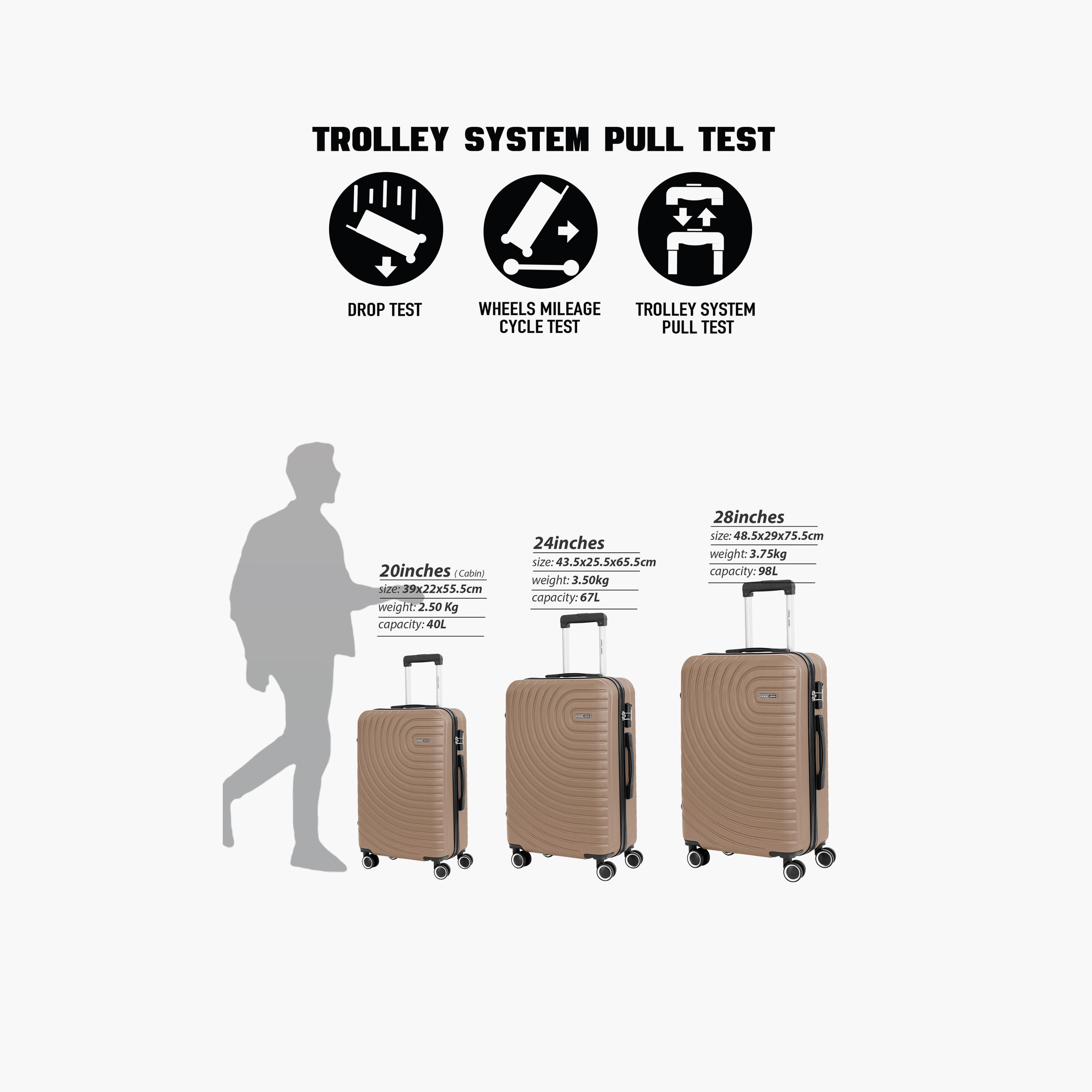 Para John Circles Series 55.5 CM Small Cabin ABS Hard Sided 4-Wheeler Spinner Trolley Bag with Combination Lock-travel-luggagesandbags-luggage-image-14