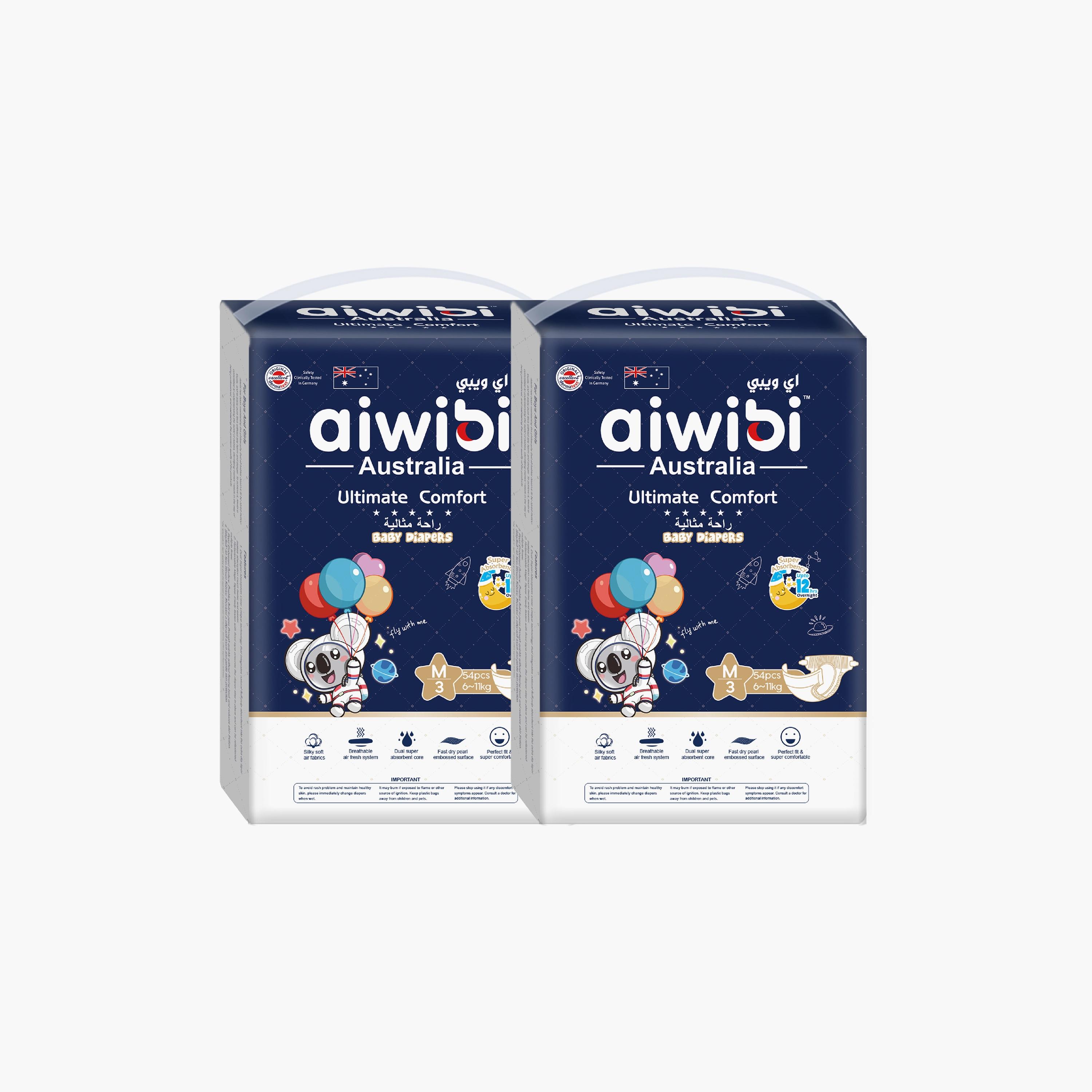 Aiwibi Ultimate comfort Diapers - Size 3 - 108 Pieces-baby-diapering-diapers-image-1