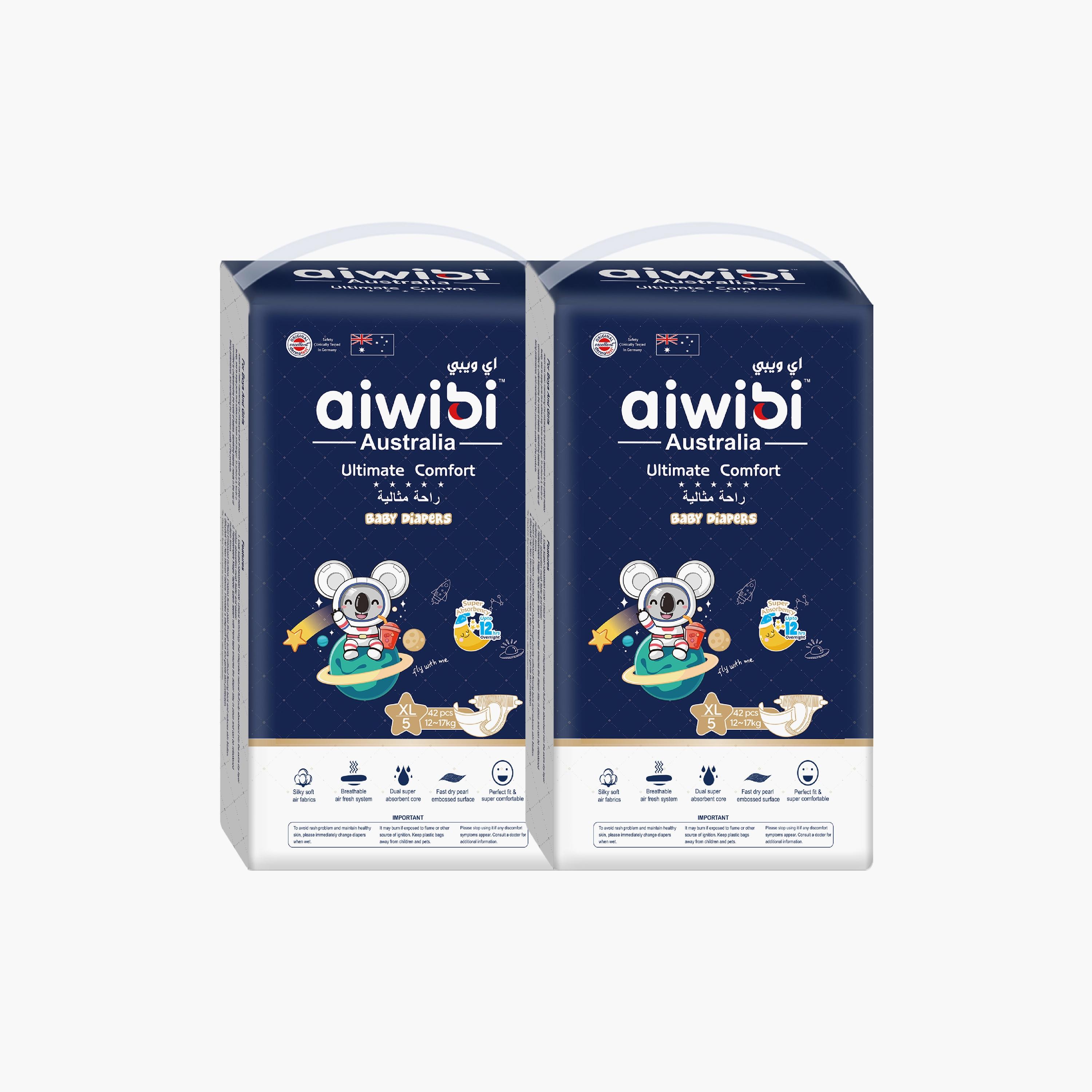 Aiwibi Ultimate comfort Diapers - Size 5 - 84 Pieces-baby-diapering-diapers-image-1