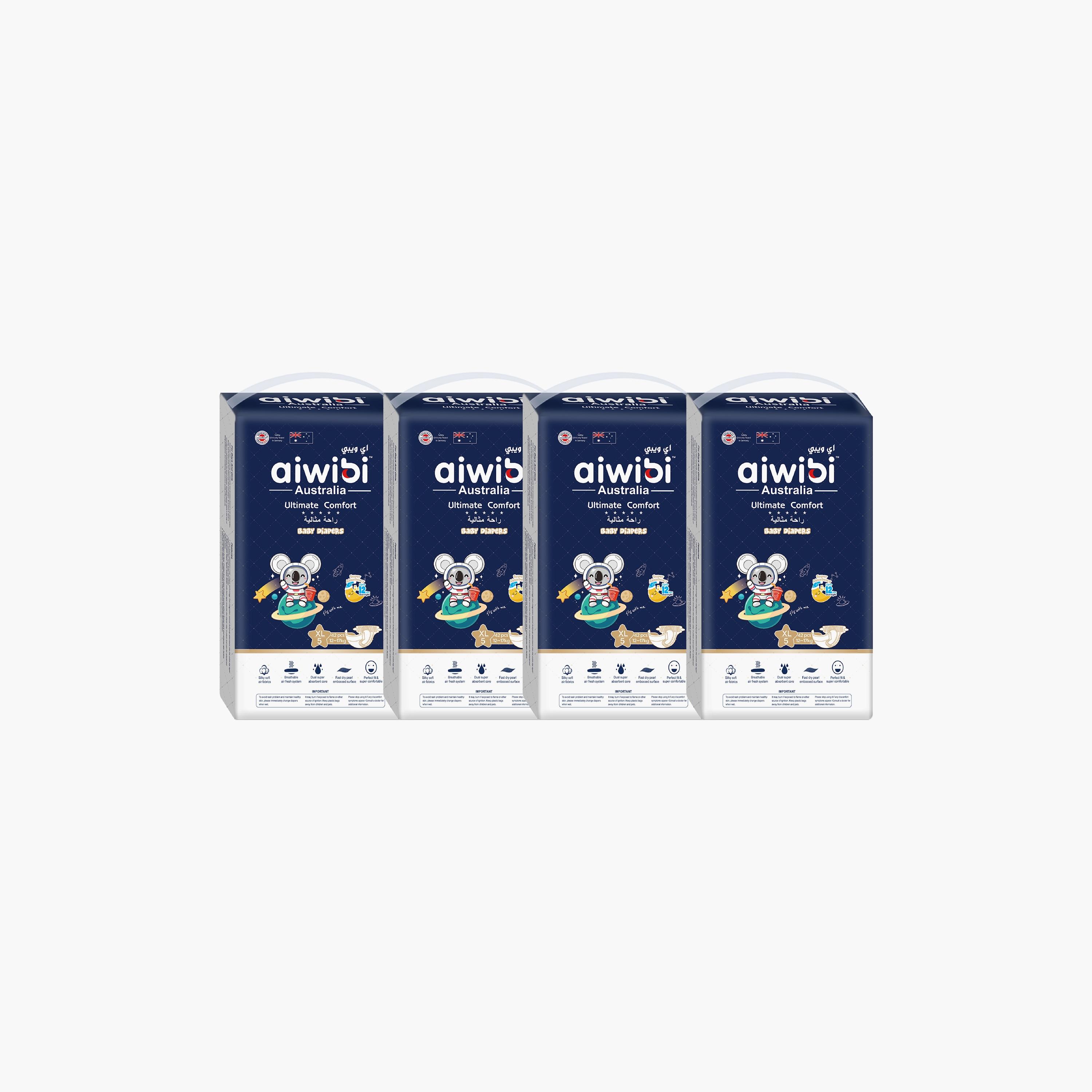 Aiwibi Ultimate comfort Diapers - Size 5 - 168 Pieces-baby-diapering-diapers-image-1
