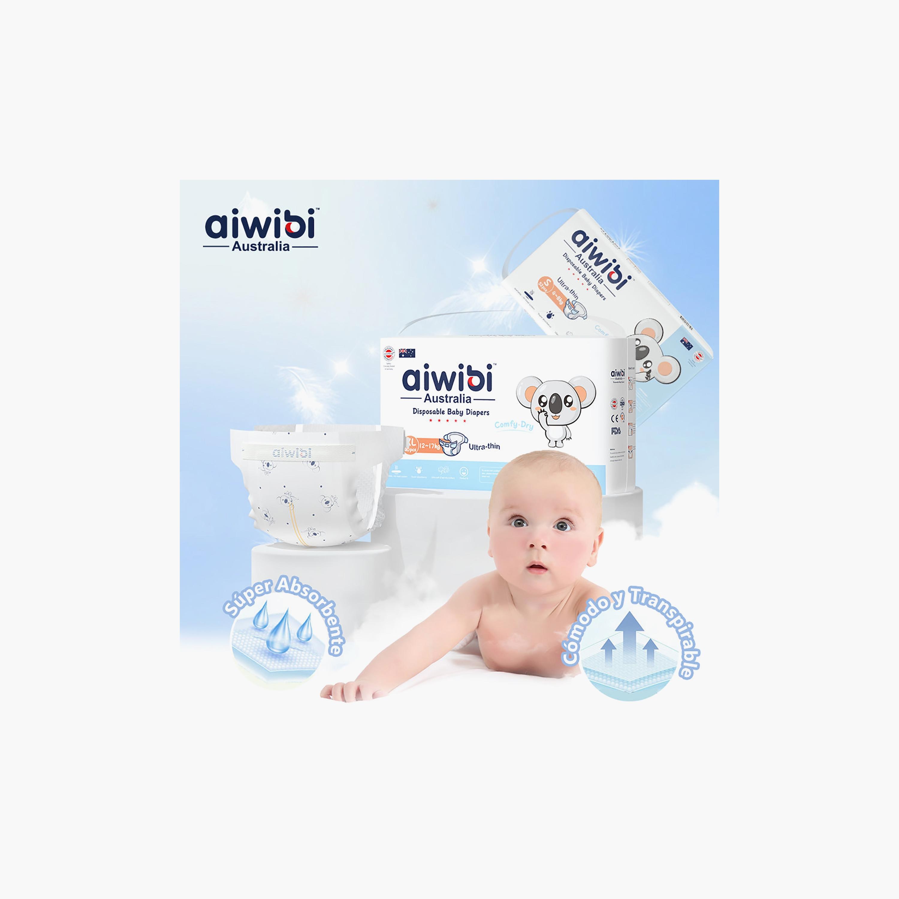 Aiwibi Pack of 2 Ultimate comfort Pants Style Diapers - Size 5 - 80 Pieces-baby-diapering-diapers-image-4