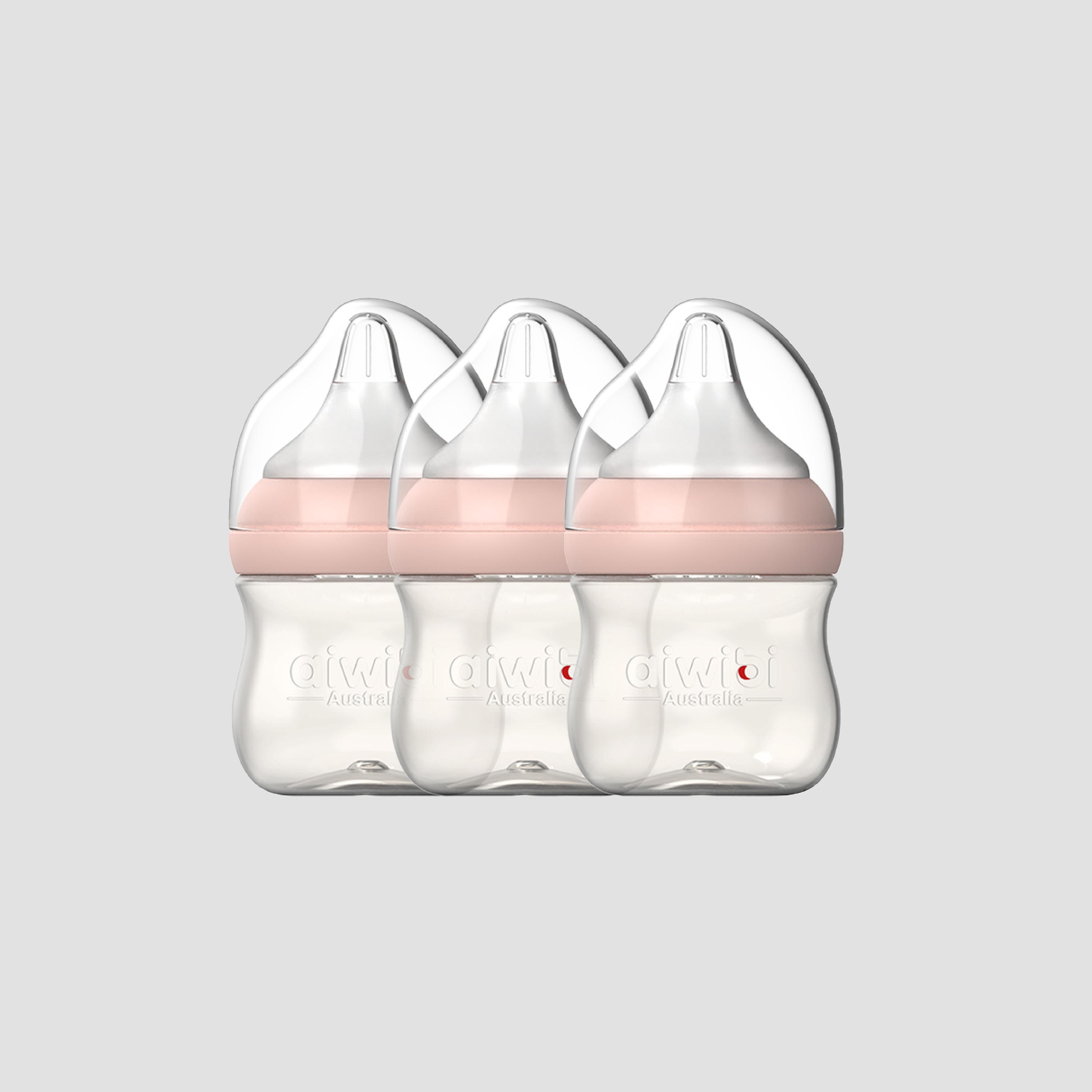Aiwibi Pack of 3 Slow Flow BPA free Feeding Bottle-baby-feeding-feedingbottles-bottlesandteats-image-1