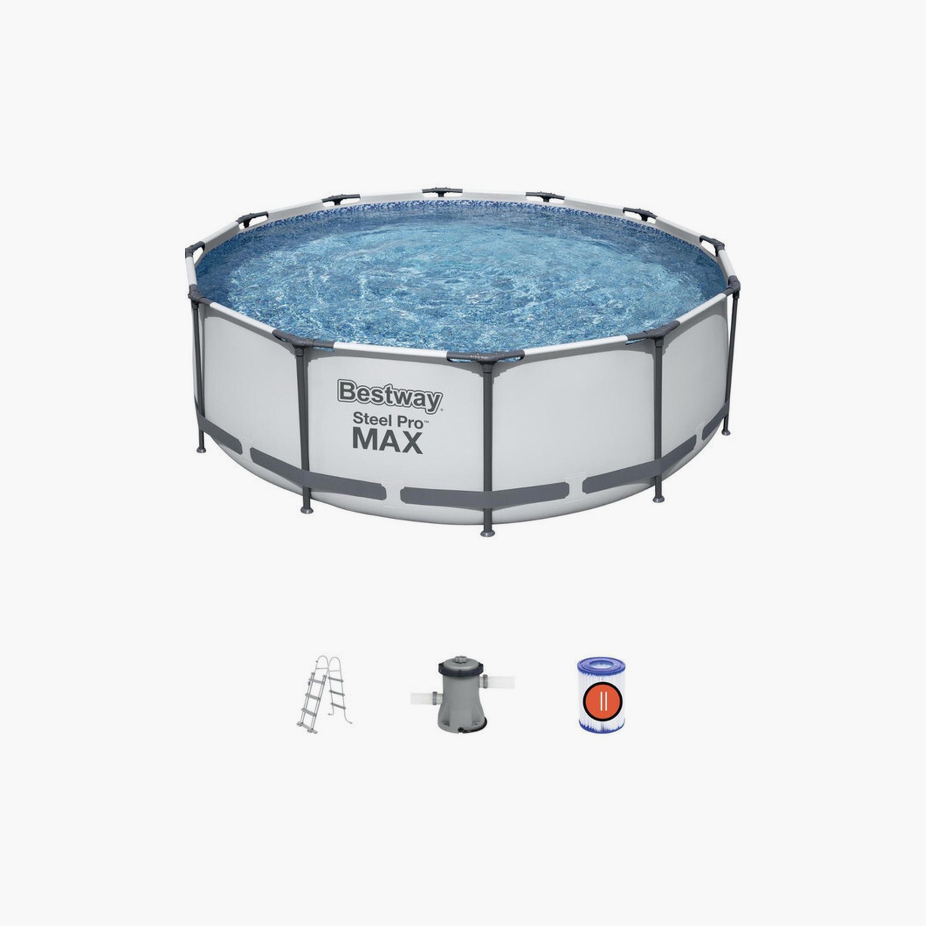 Bestway 26-56418 Steel Pro Max Pool Set with Filter Pump & Ladder-toys-outdoor-poolandbeach-beachtoys-image-8