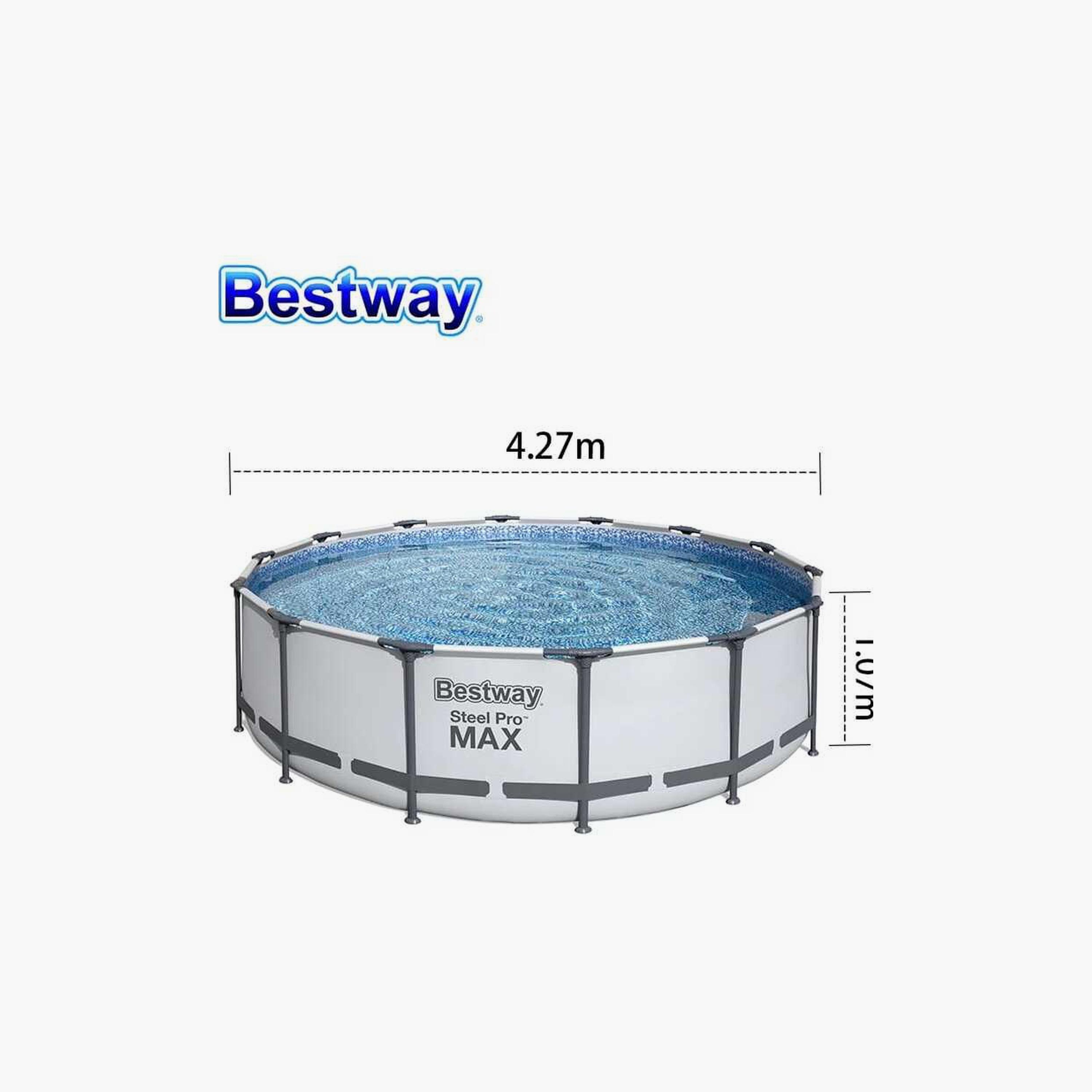 Bestway 26-56950 Steel Pro Max Pool Set with Filter Pump & Ladder-toys-outdoor-poolandbeach-beachtoys-image-2
