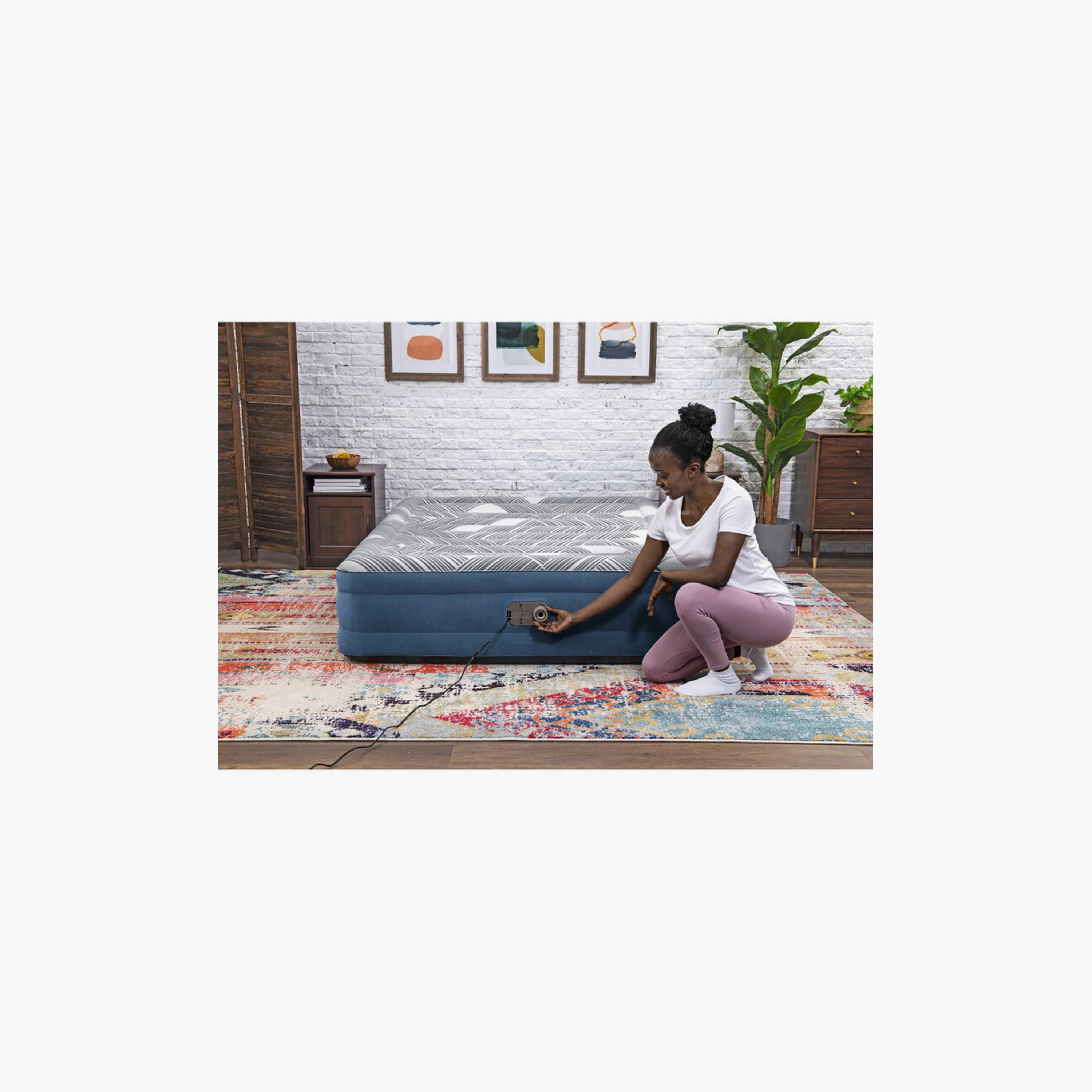 Bestway 26-6713C Tritech Fashion Flock Air Mattress with Built-In AC Pump - Queen-baby-nursery-mattresses-image-11