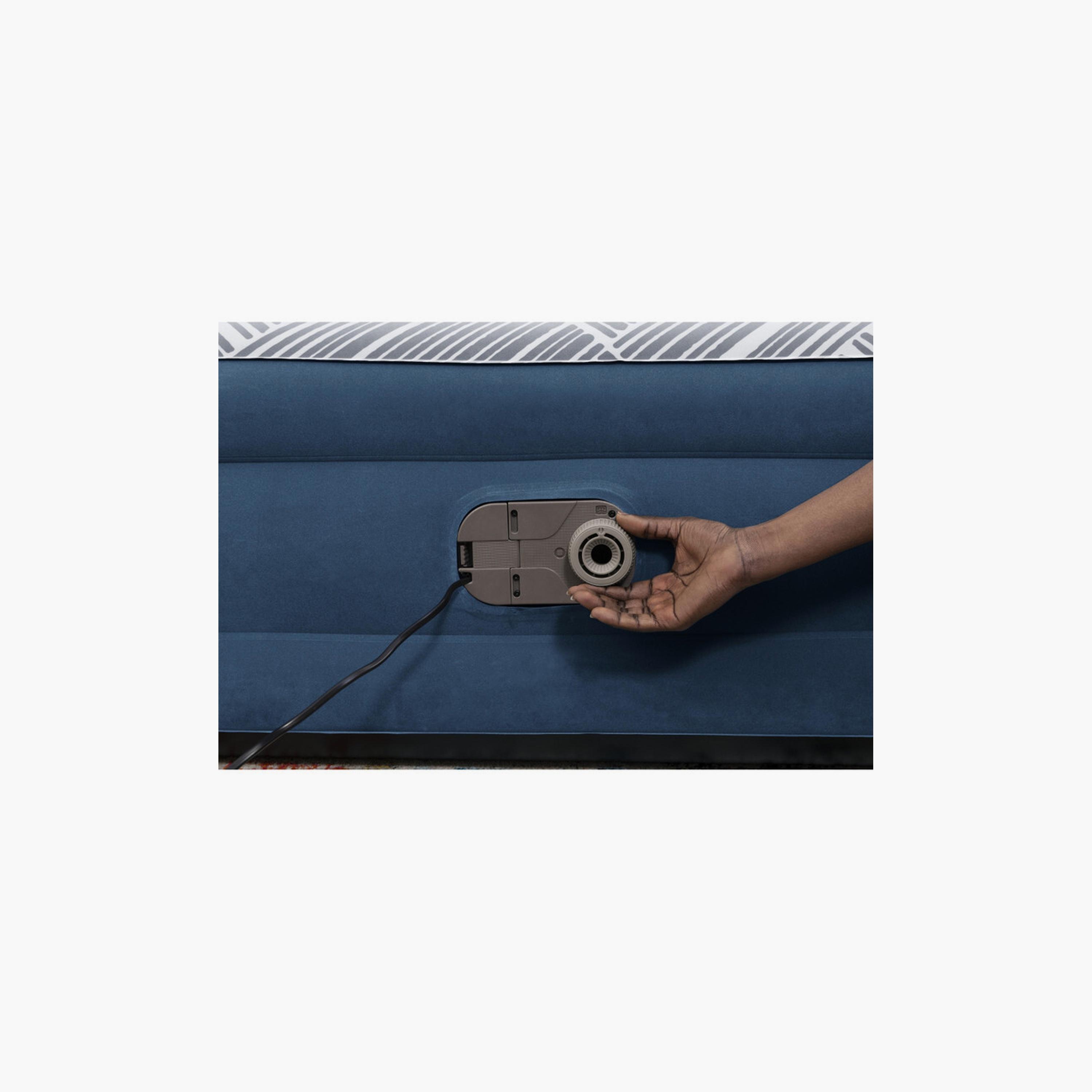 Bestway 26-6713C Tritech Fashion Flock Air Mattress with Built-In AC Pump - Queen-baby-nursery-mattresses-image-12