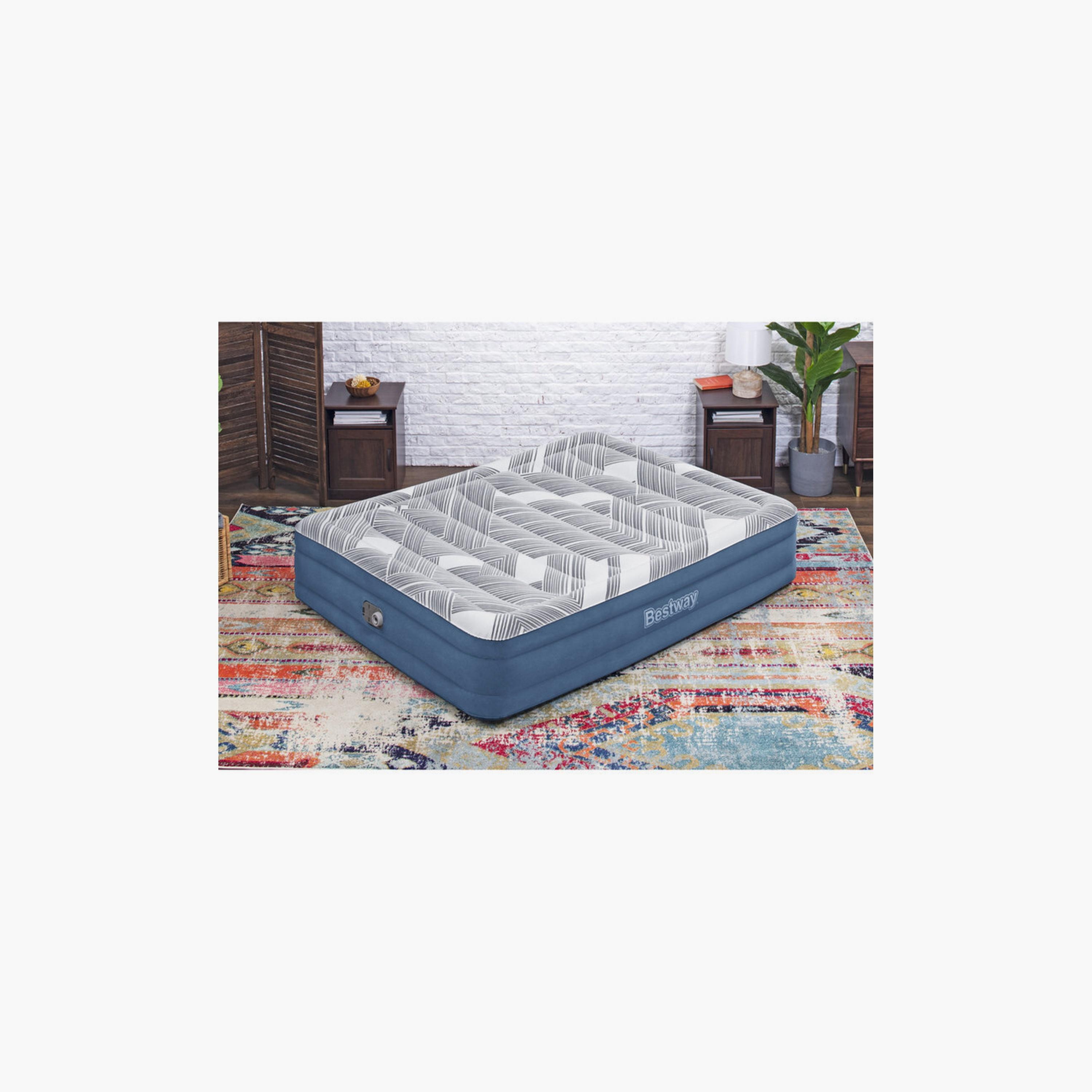 Bestway 26-6713C Tritech Fashion Flock Air Mattress with Built-In AC Pump - Queen-baby-nursery-mattresses-image-7