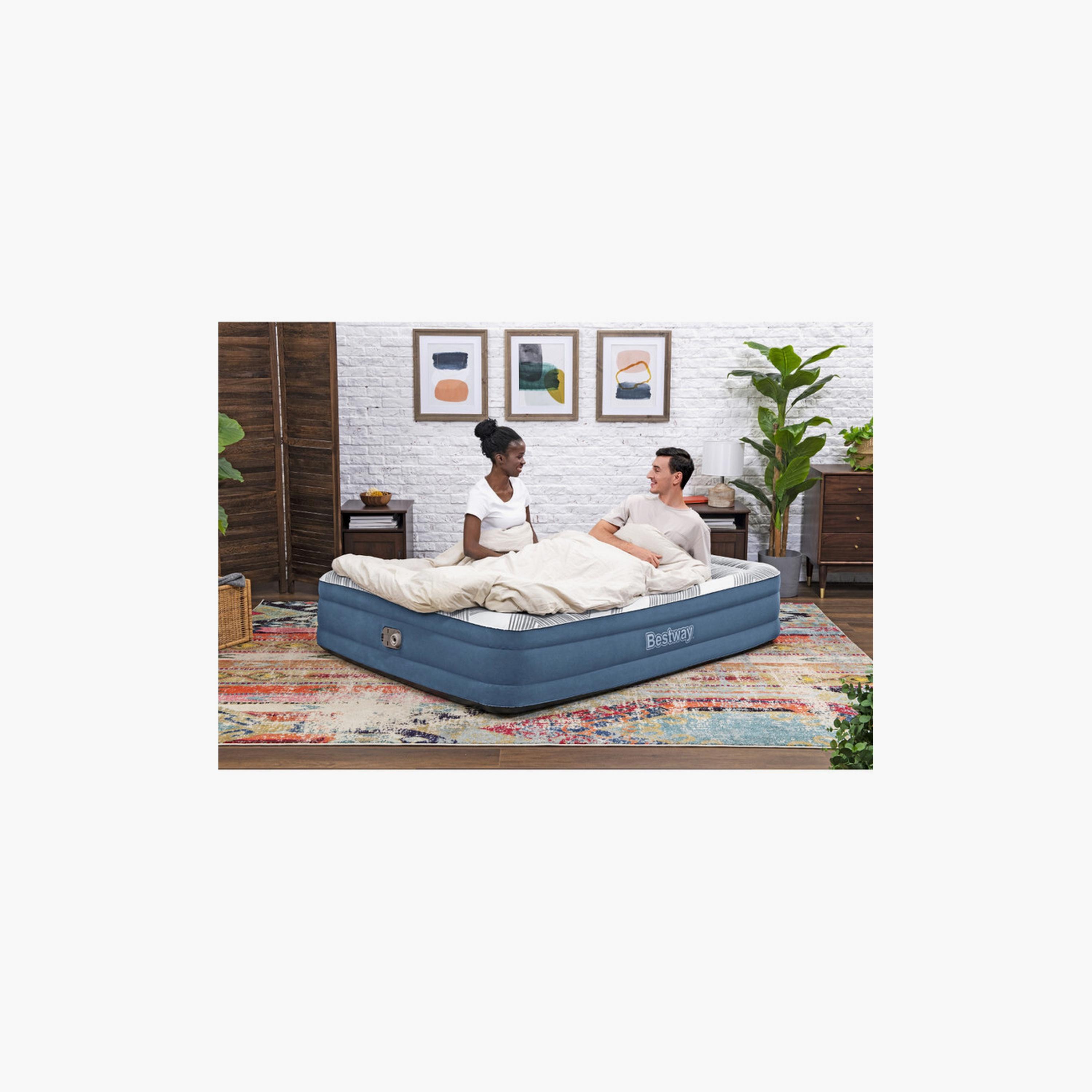 Bestway 26-6713C Tritech Fashion Flock Air Mattress with Built-In AC Pump - Queen-baby-nursery-mattresses-image-9