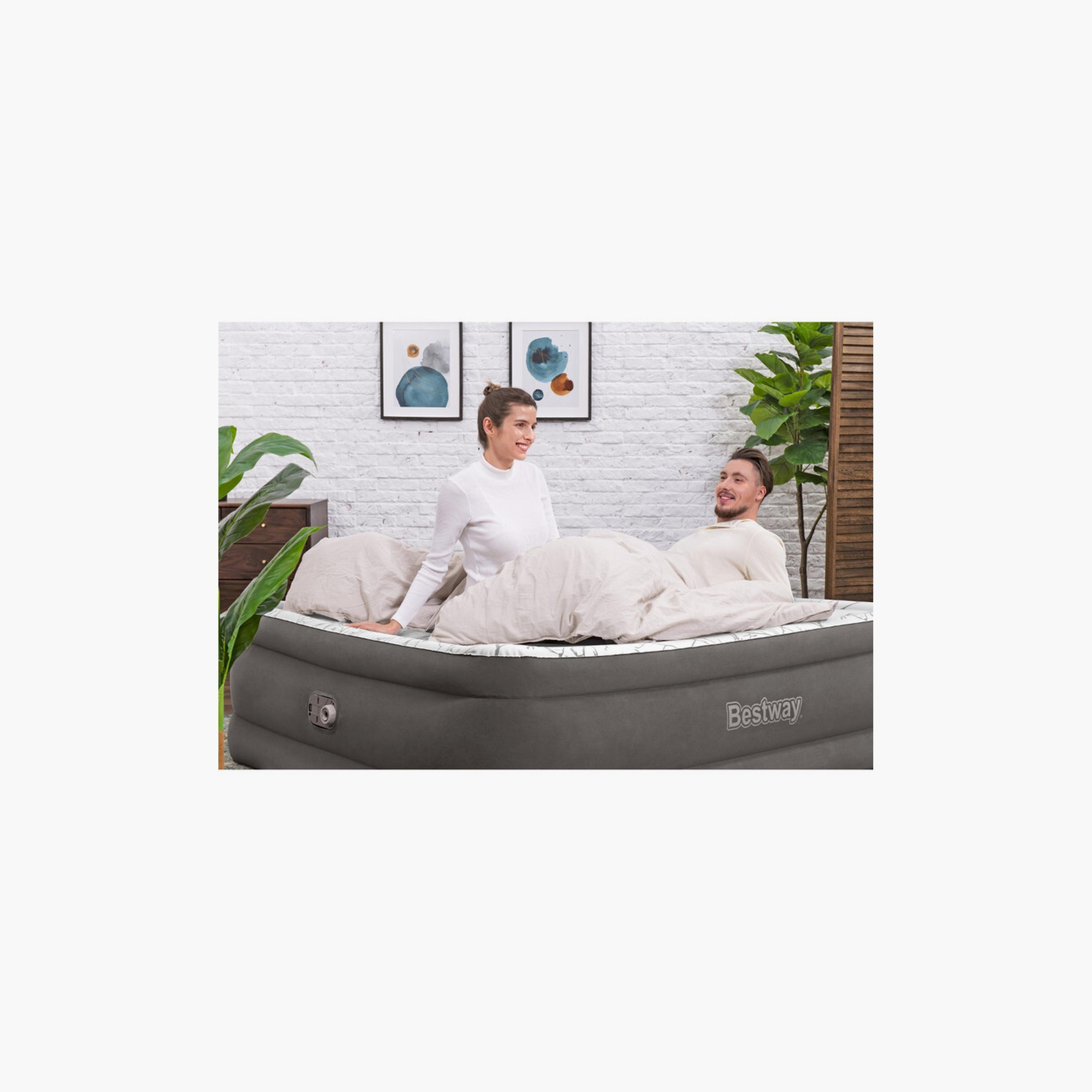 Bestway 26-6713E Tritech Fashion Flock Air Mattress with Built-In AC Pump - Queen-baby-nursery-mattresses-image-13