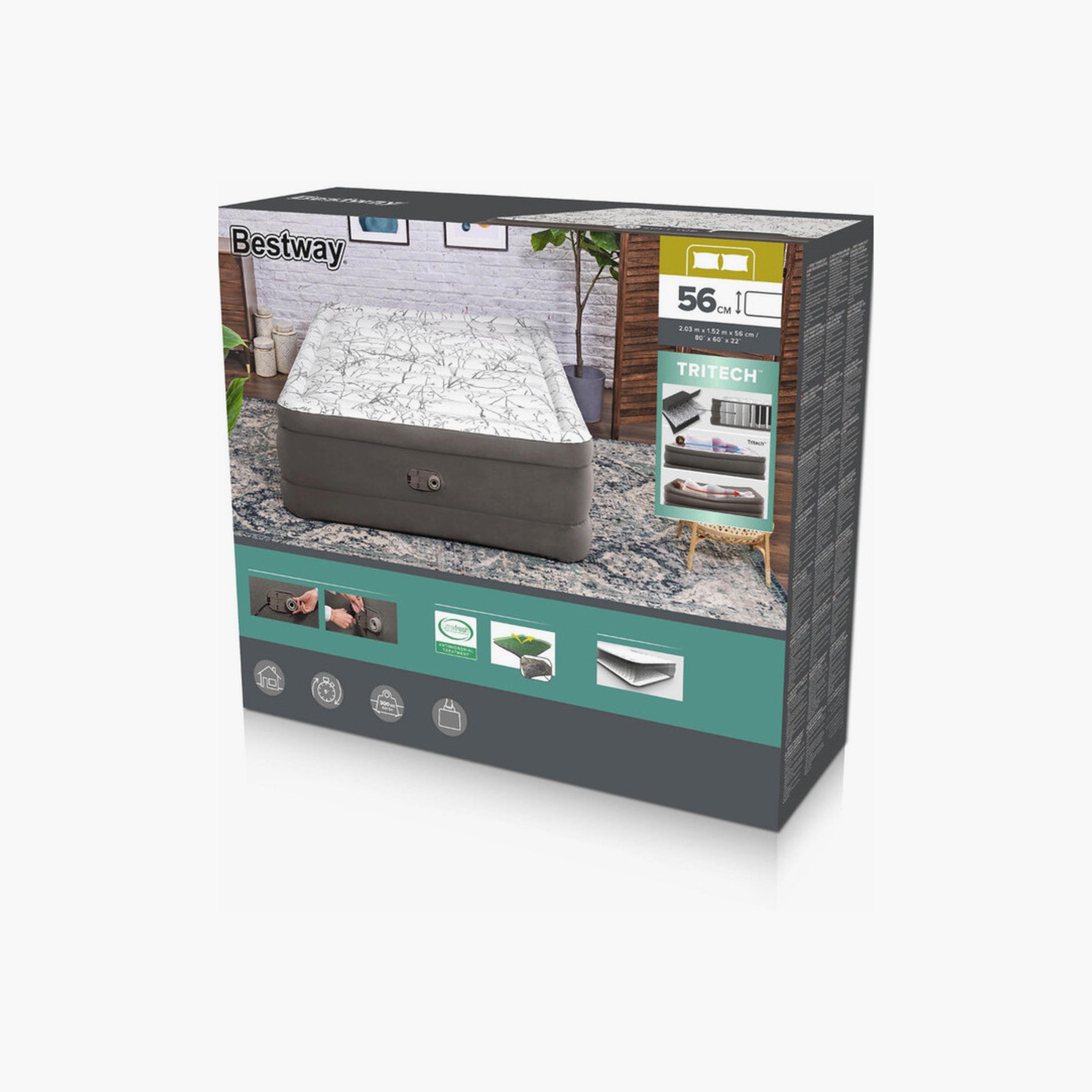 Bestway 26-6713E Tritech Fashion Flock Air Mattress with Built-In AC Pump - Queen-baby-nursery-mattresses-image-16