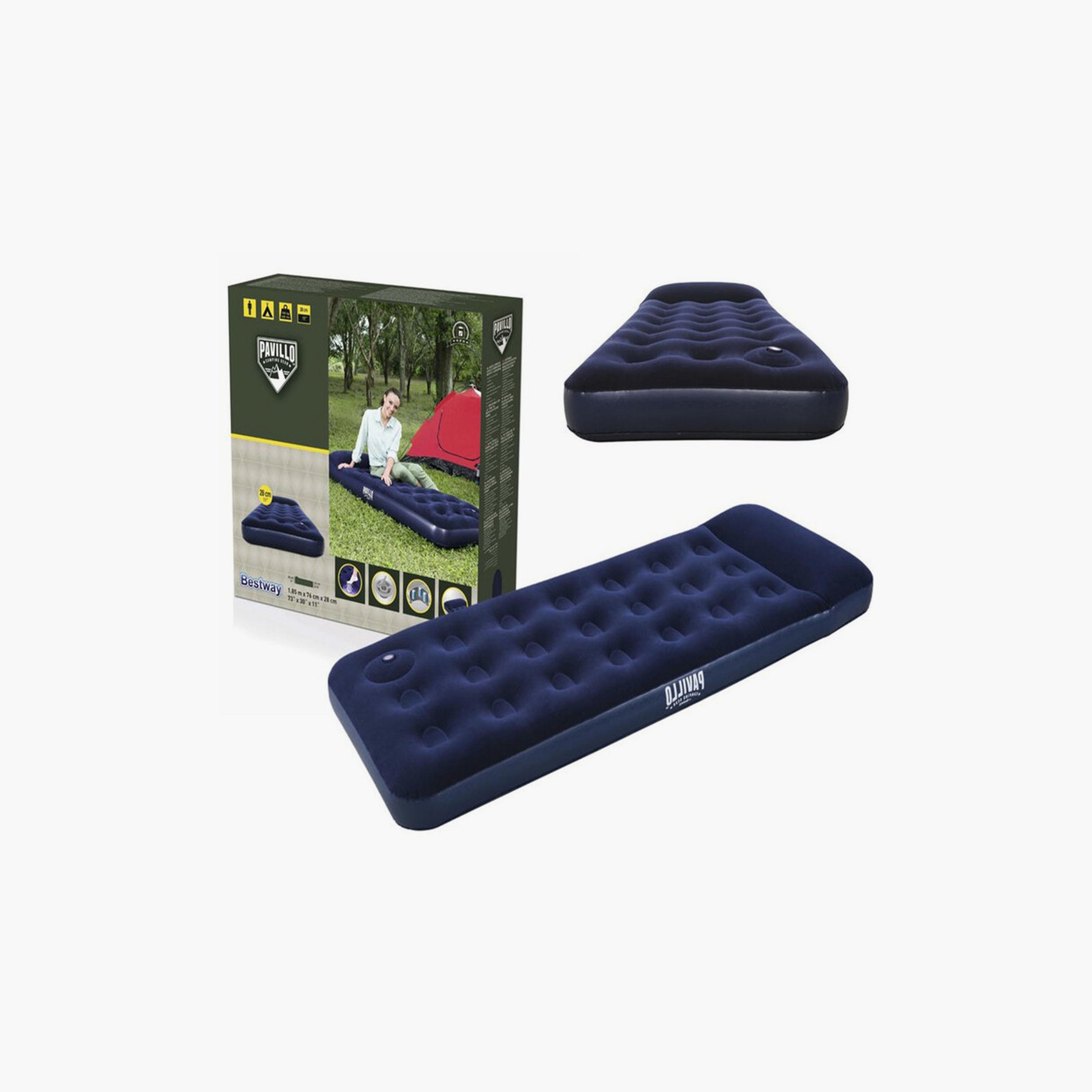 Bestway 26-67223 Easy Inflate Flocked Air Bed with Built In Foot Pump - Single-baby-nursery-mattresses-image-4