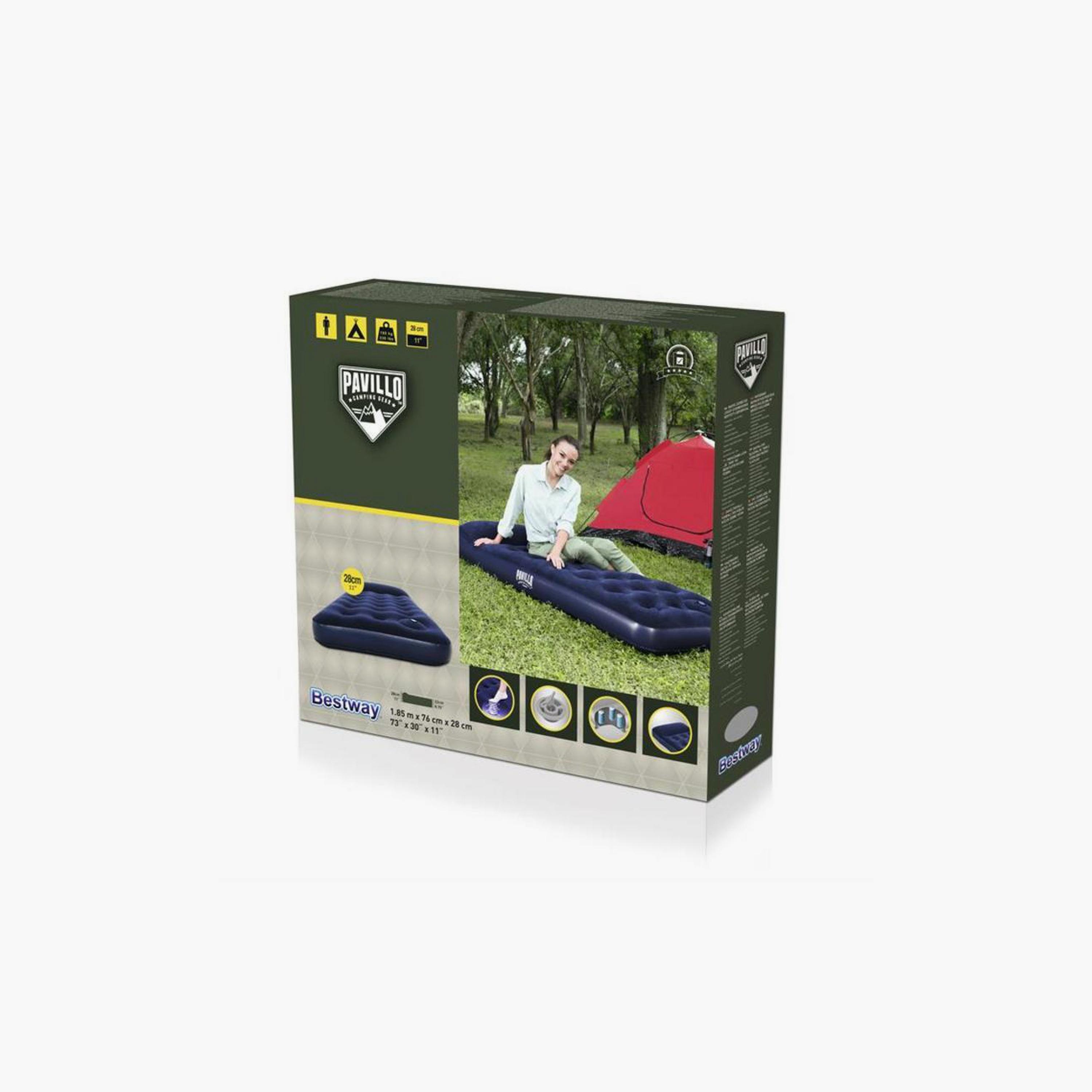 Bestway 26-67223 Easy Inflate Flocked Air Bed with Built In Foot Pump - Single-baby-nursery-mattresses-image-9