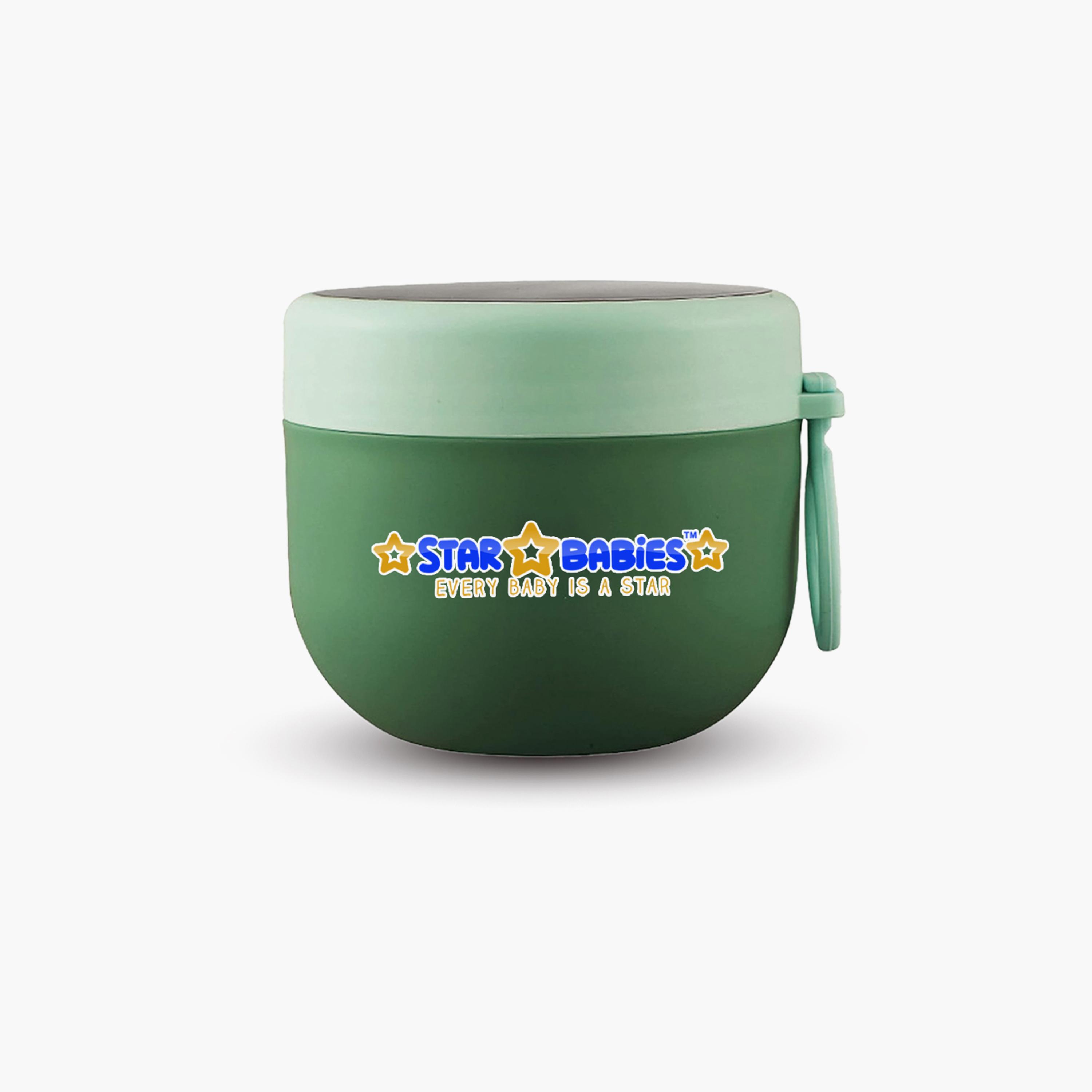 Star Babies Stainless Steel Food Jar with Spoon & Leak Proof Lid - 600 ml-baby-feeding-mealtimeessentials-image-1